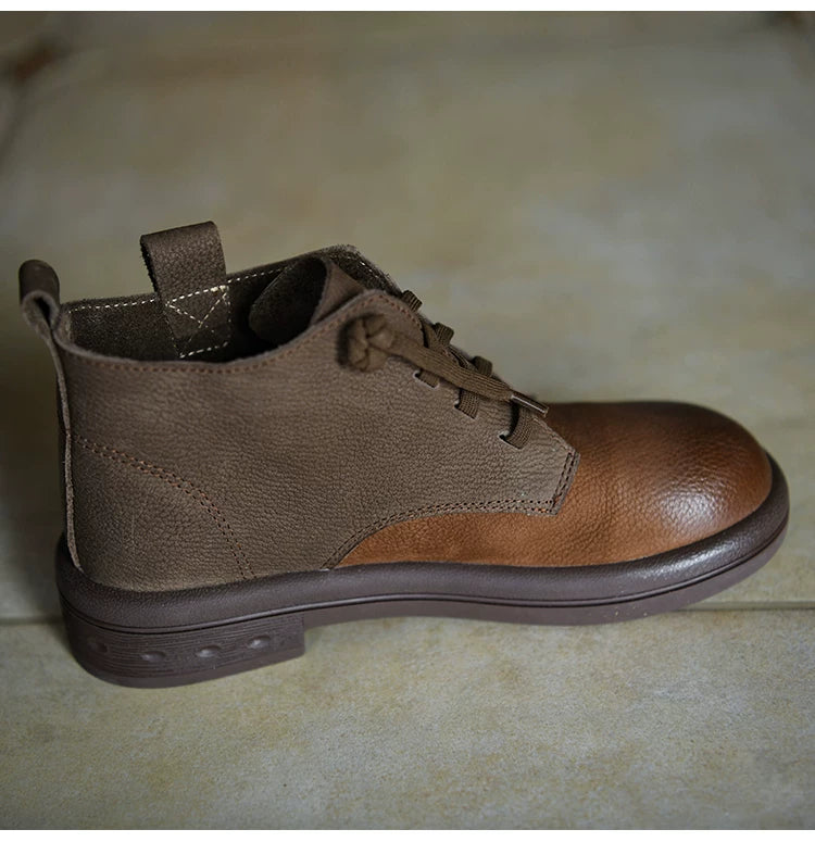 Tavira Two-Tone Leather Lace-Up Shoes