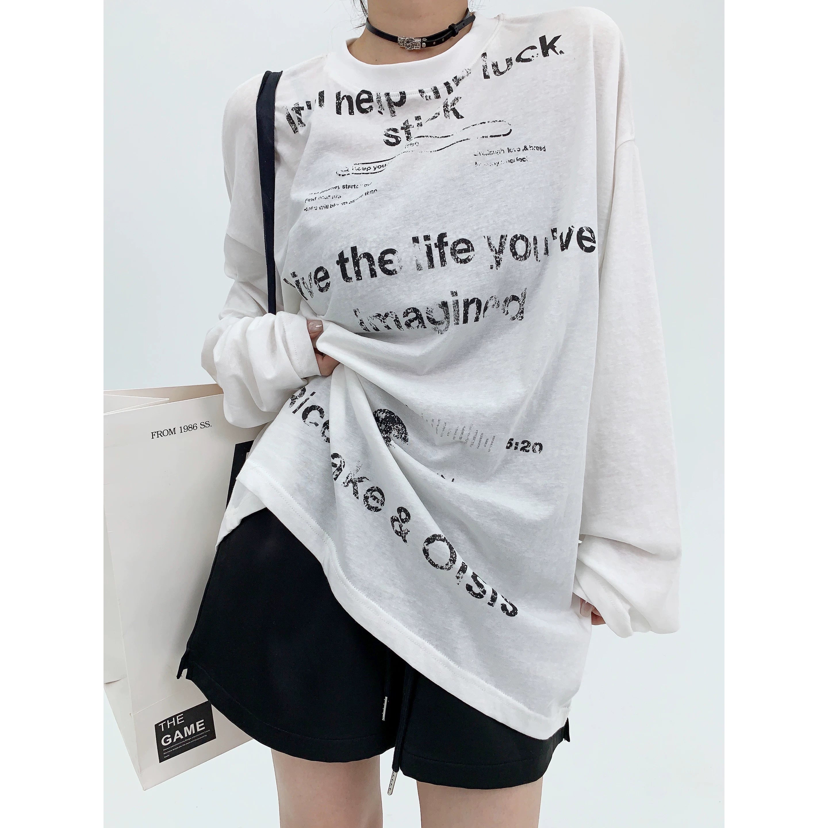 Static Echo Script Long Tee