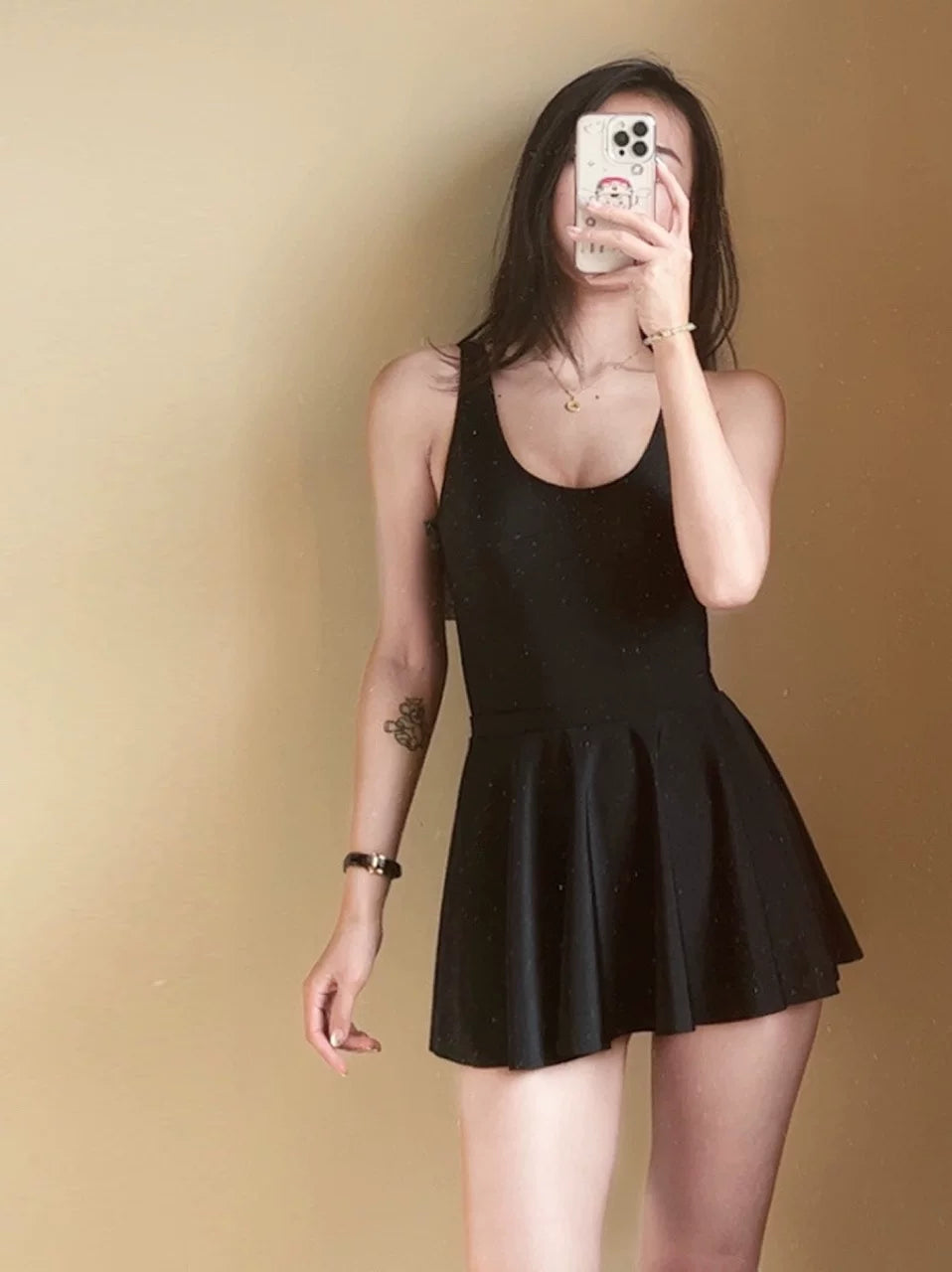 Midnight Current Deep‑V Back One‑Piece