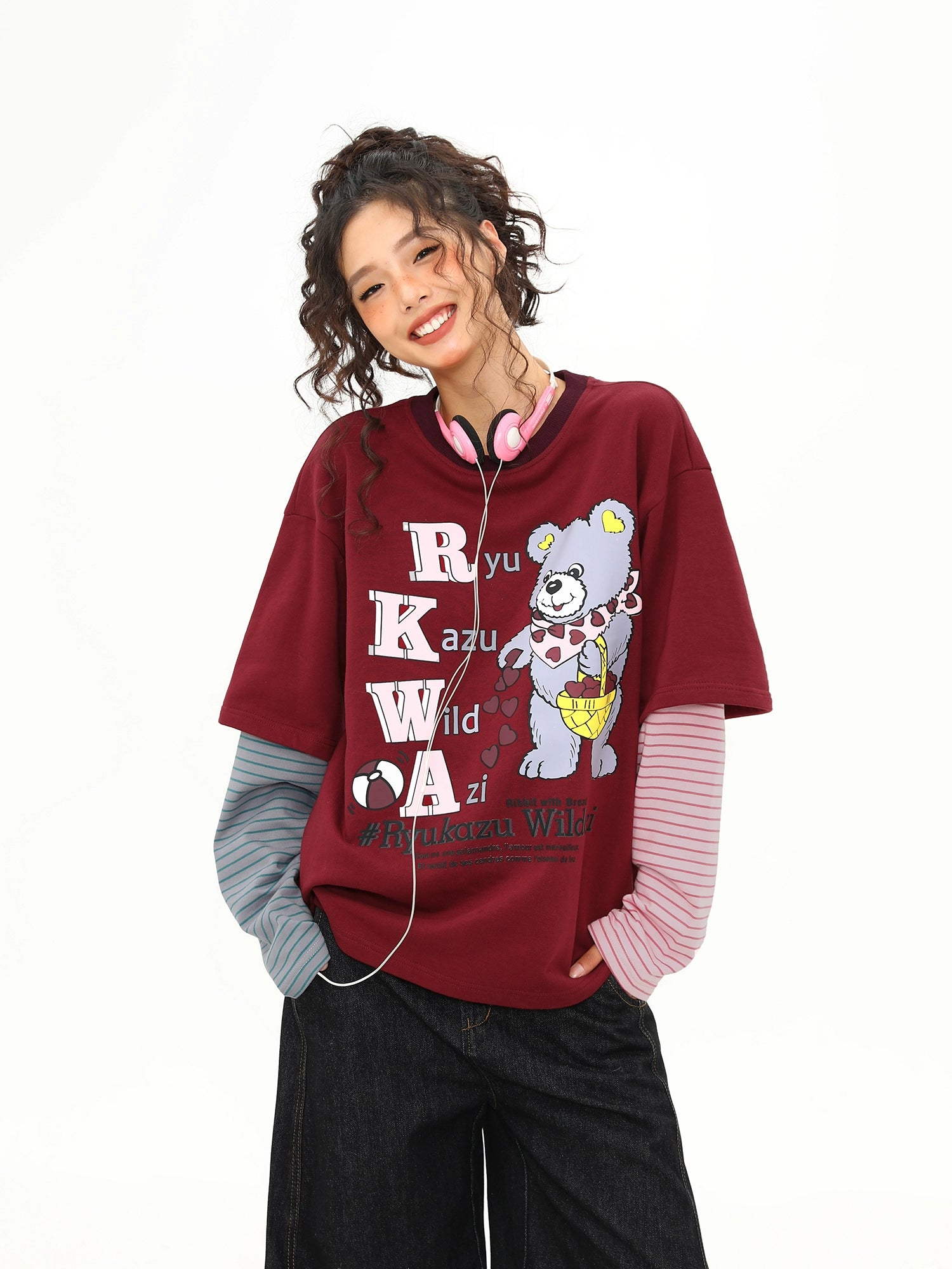 Berry Bear Club Layered Tee