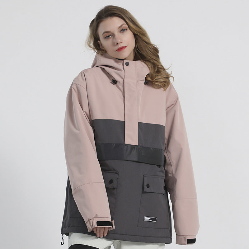 Two-Tone Colorblock Snow Anorak