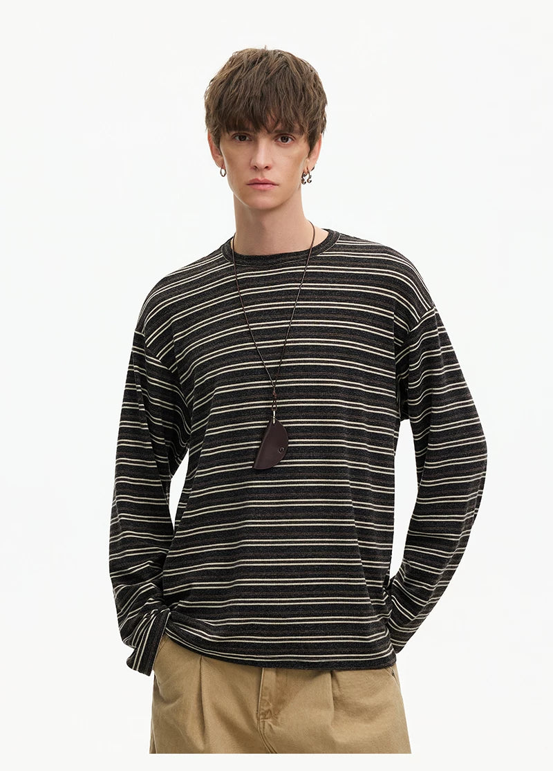 Strata Stripe Long‑Sleeve Tee