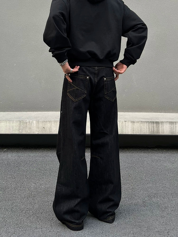 Black Orbit Panel Jeans