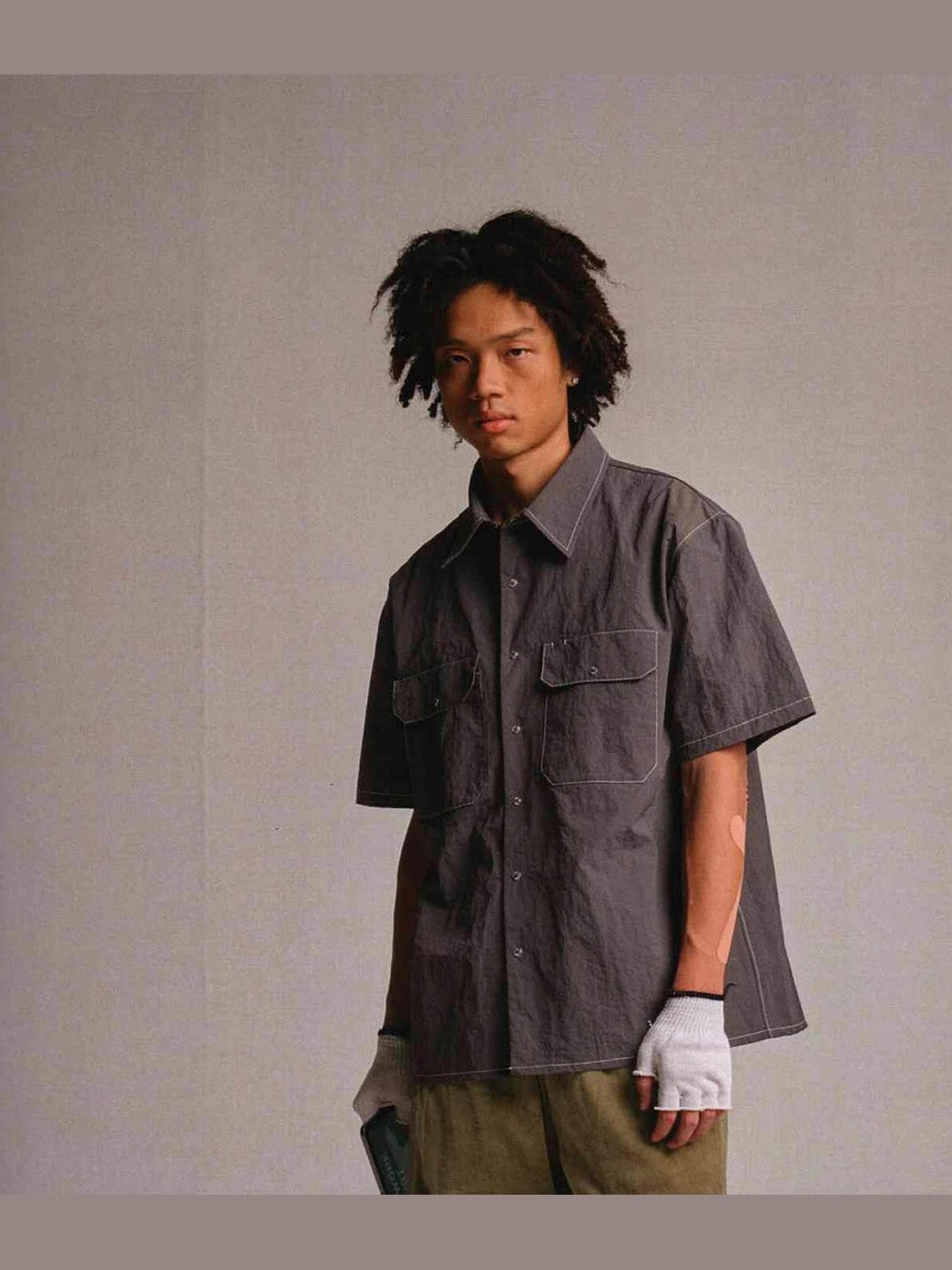Chemise de travail utilitaire de point