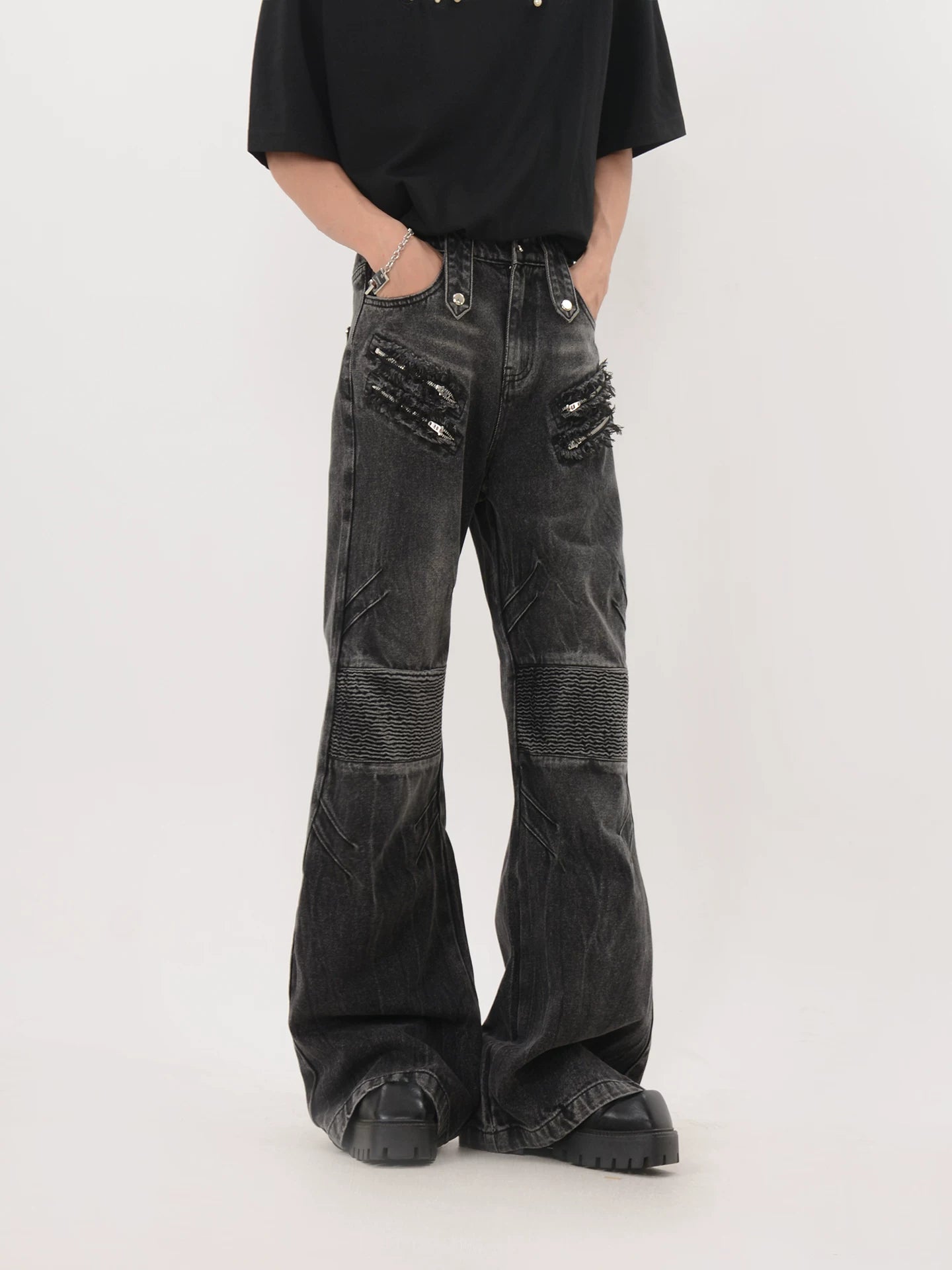 Midnight Moto Shred Denim