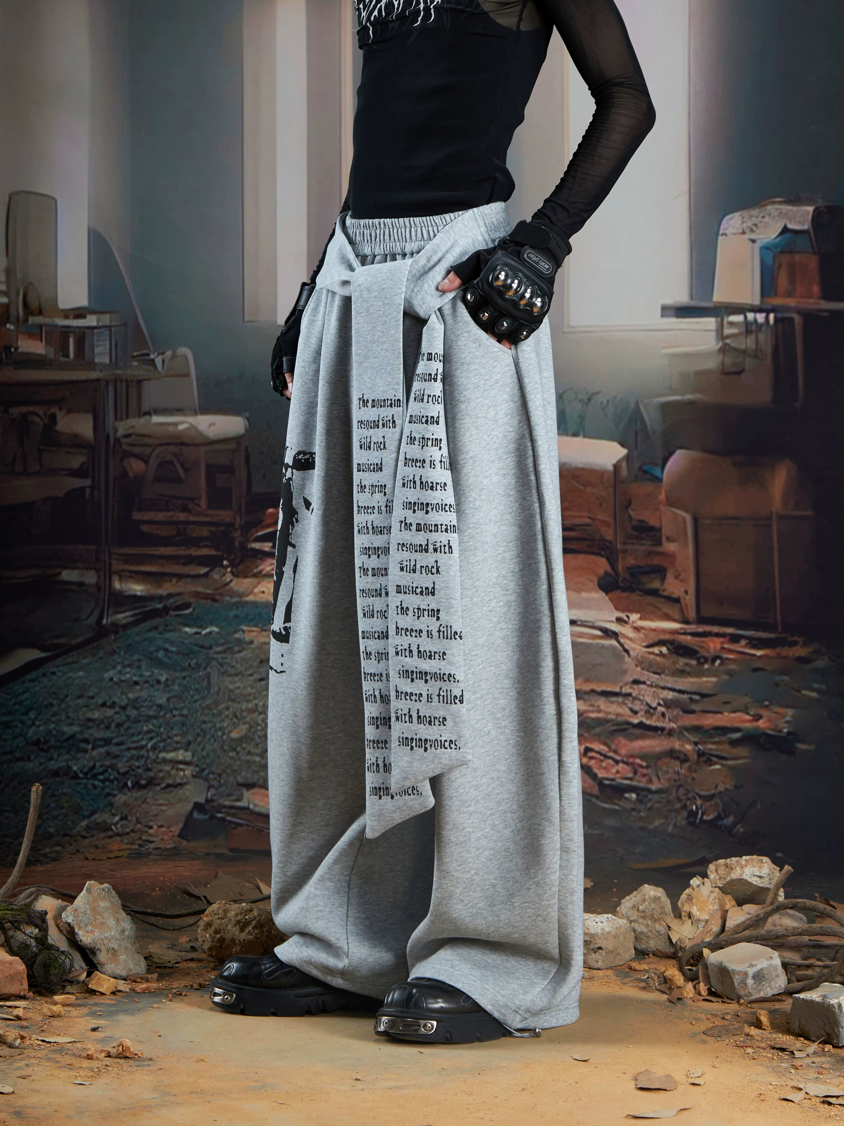 Manifest Verse Draped Panel Joggers