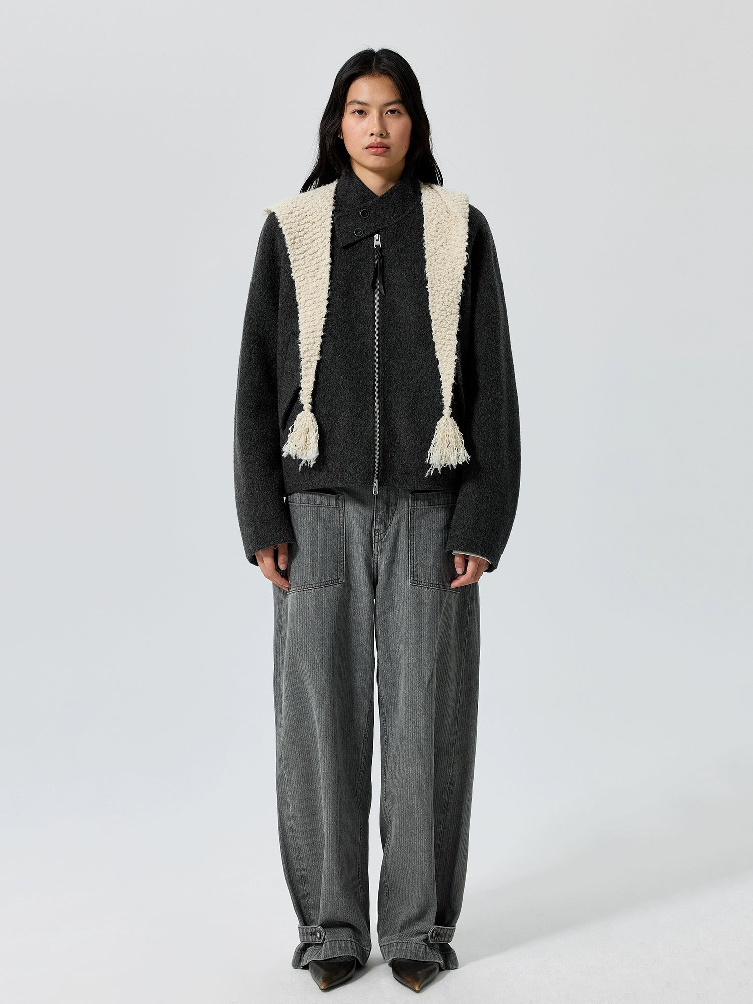 Mossbound Asymmetry Wool Jacket