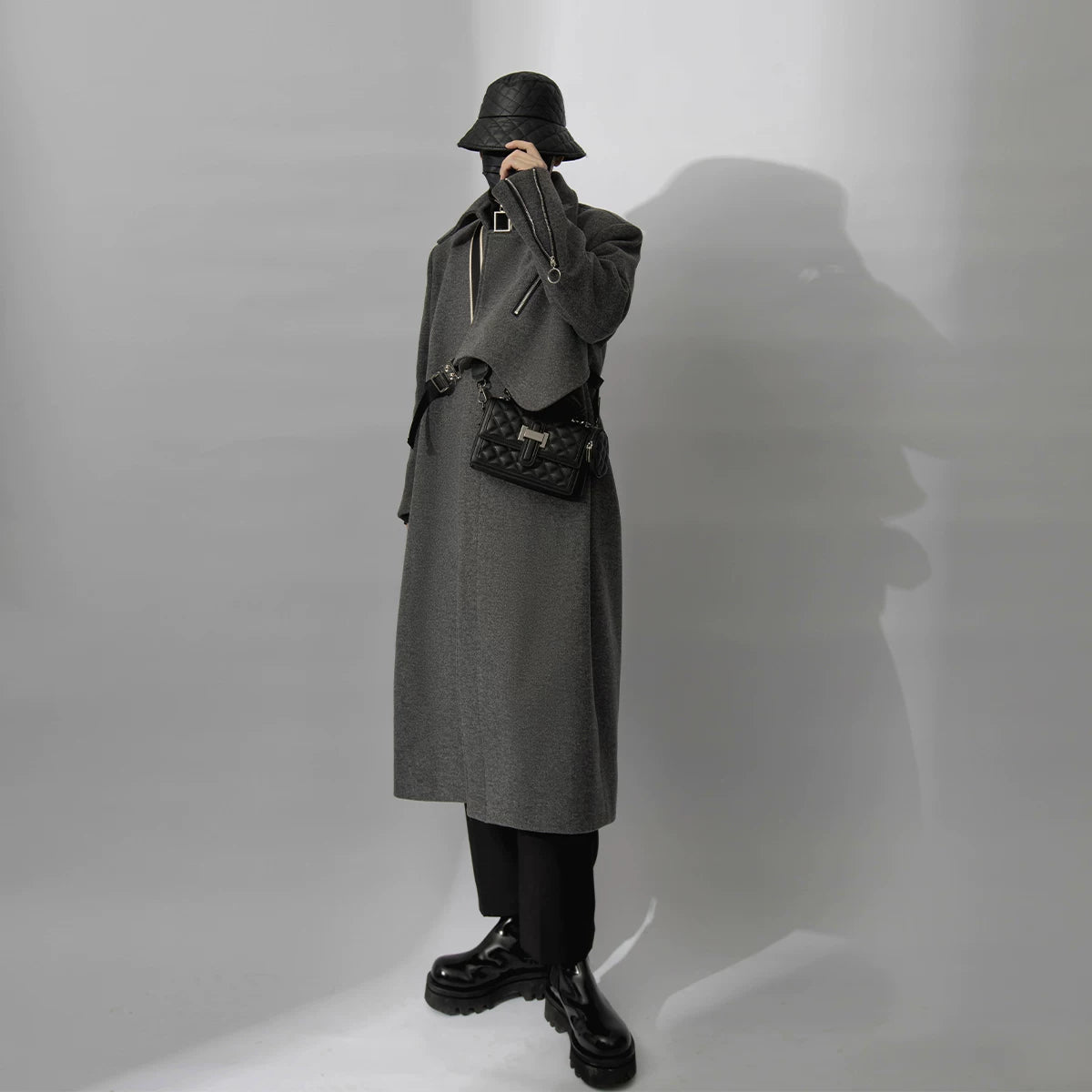 Slate Harness Asym Coat