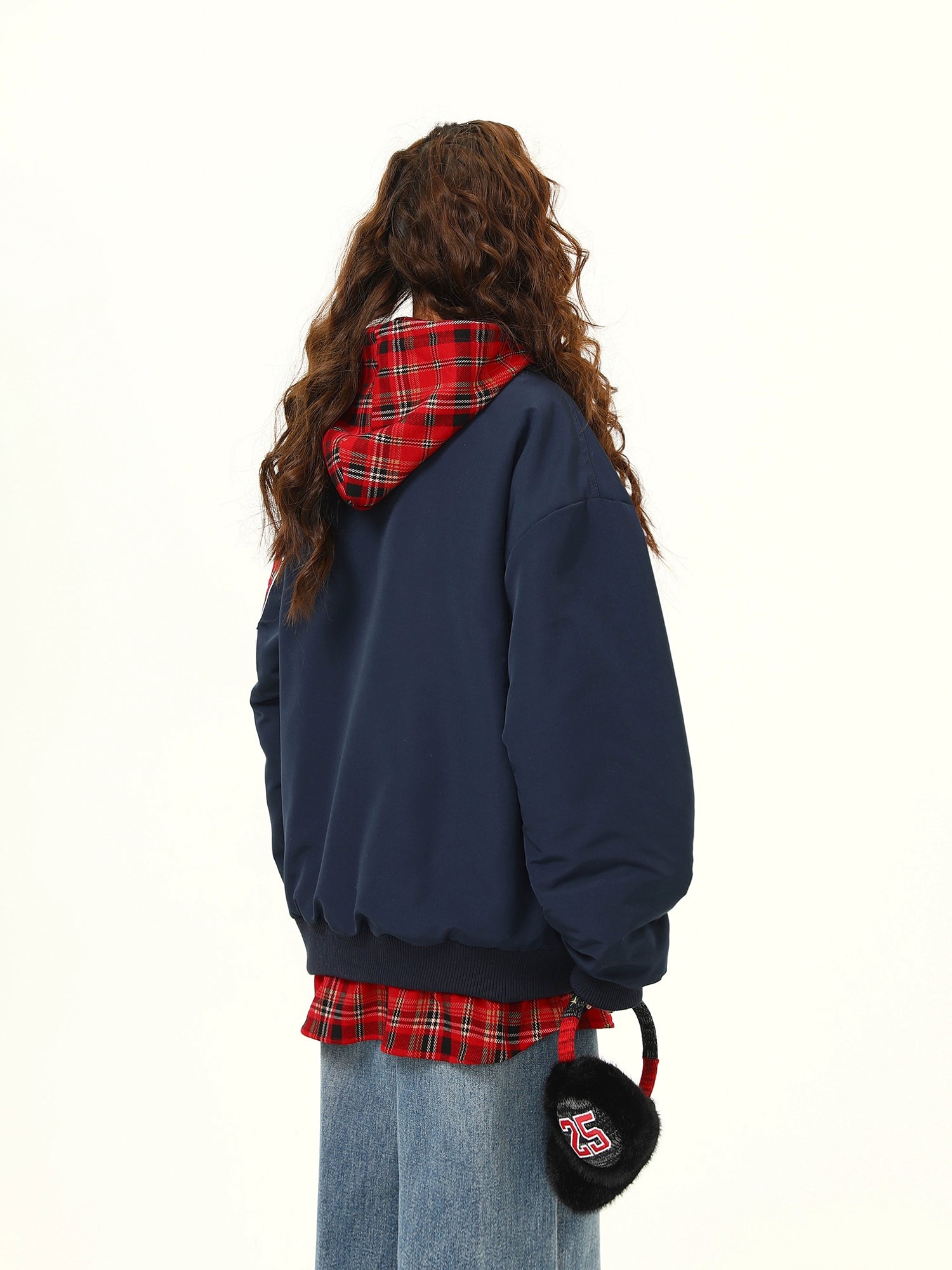Varsity Patchwork Layered Bomber Jacket