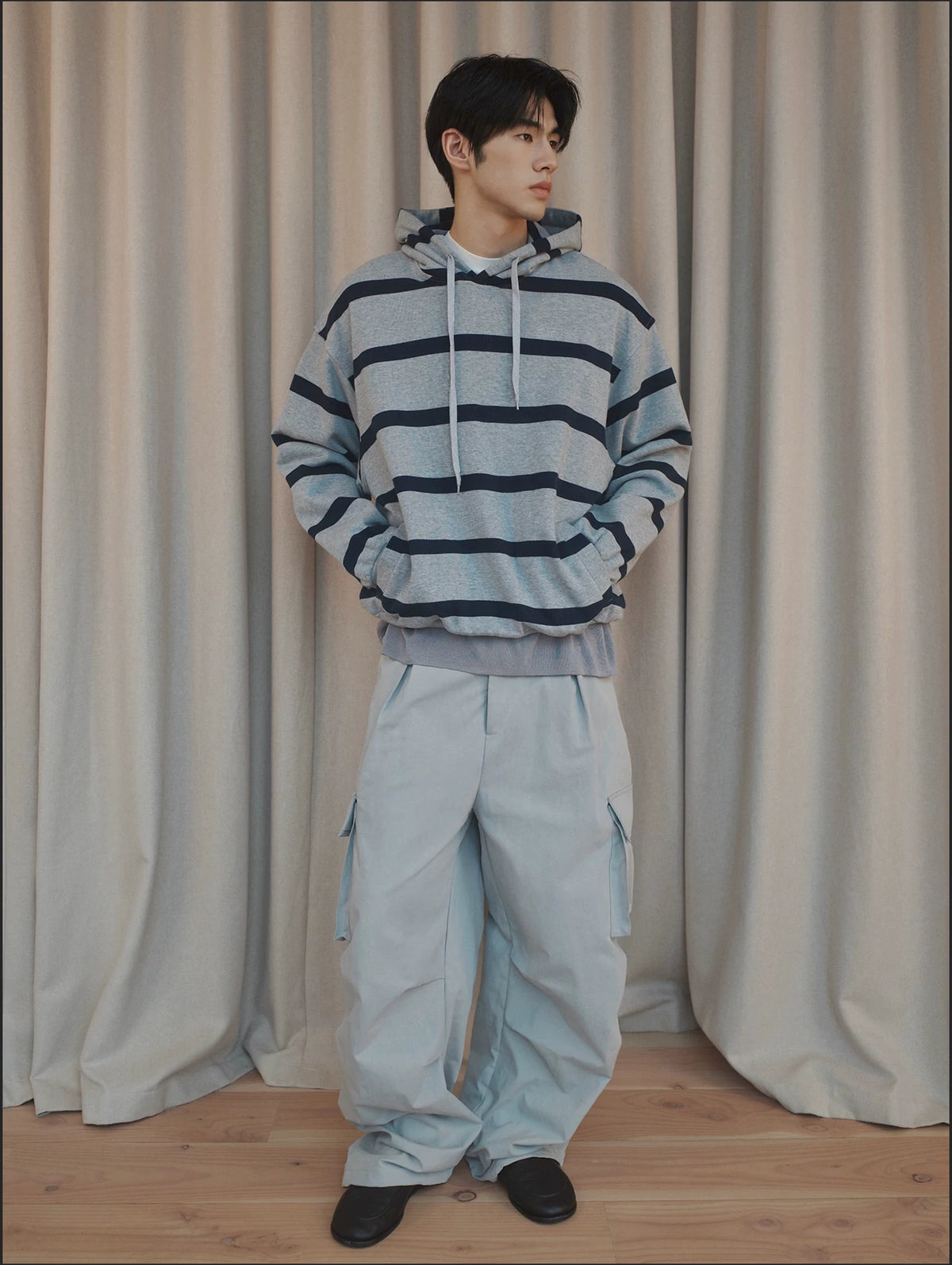 Harborline Striped Oversized Hoodie