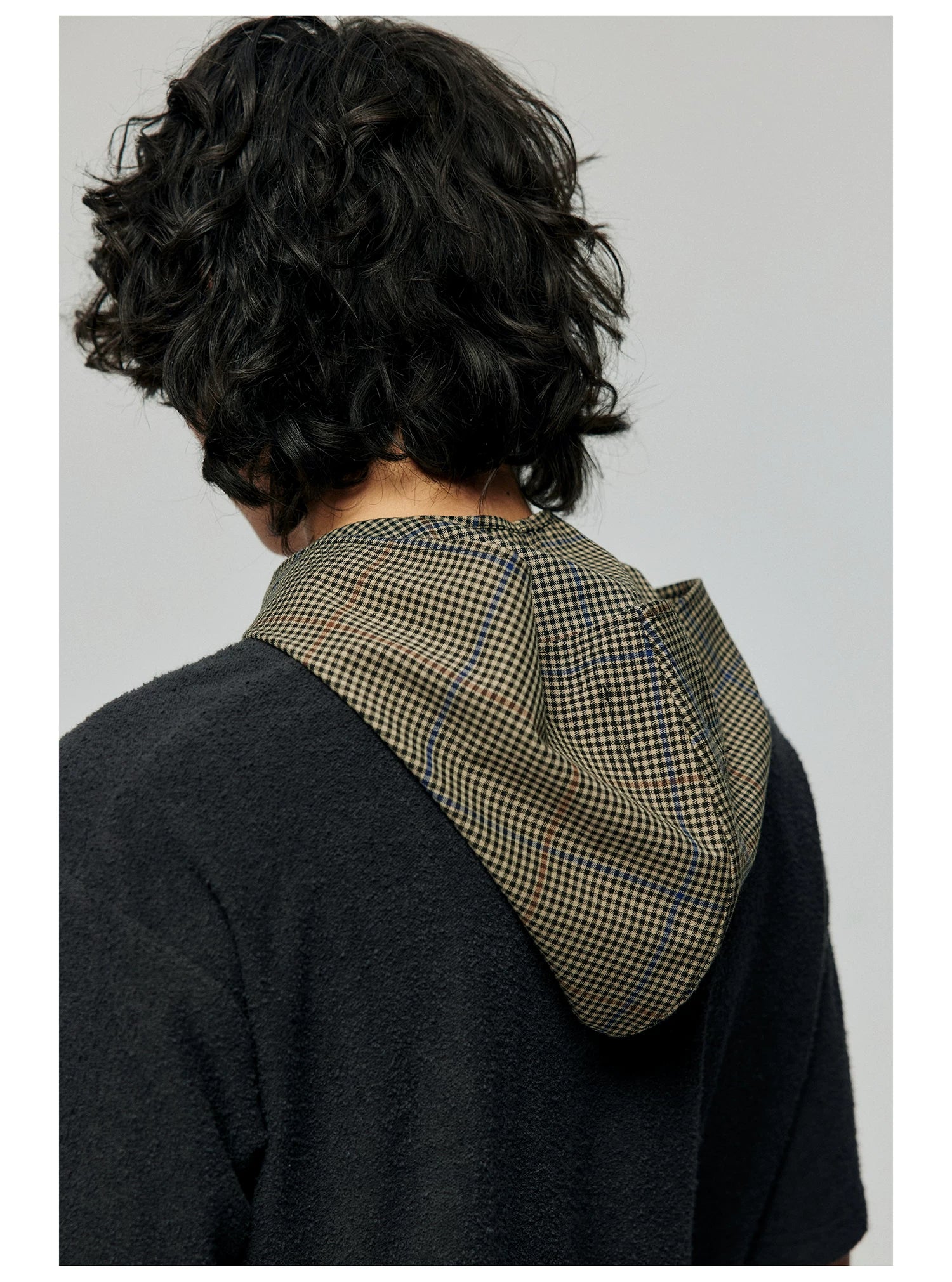 Plaid Whisper Tie-Hood Scarf