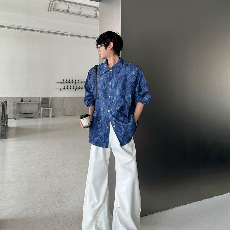 Indigo Drift Textured Shirt