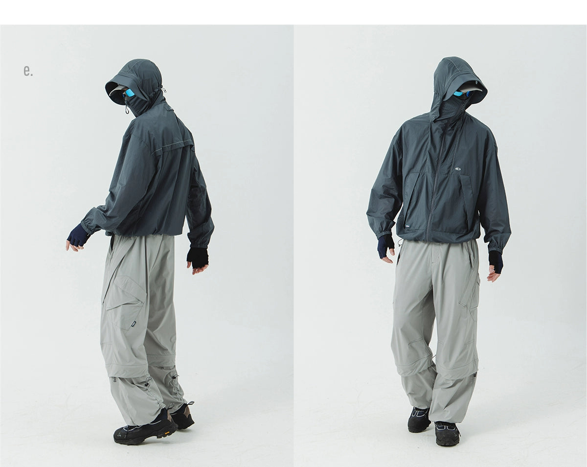 UV-Protective Hooded Windbreaker