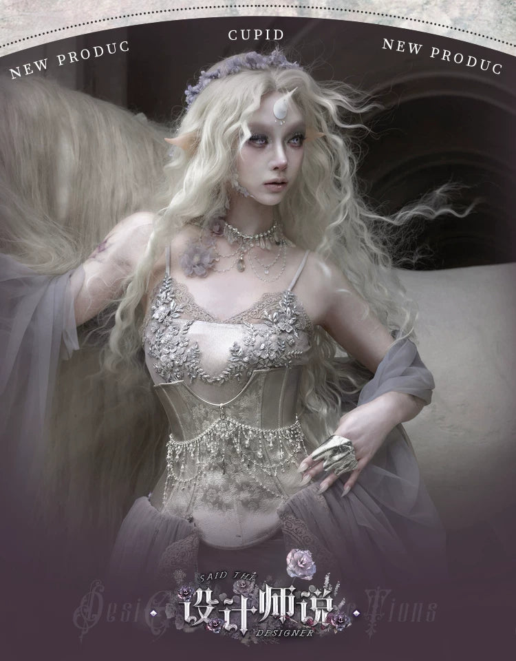 Pearl Brocade Charm Corset Top