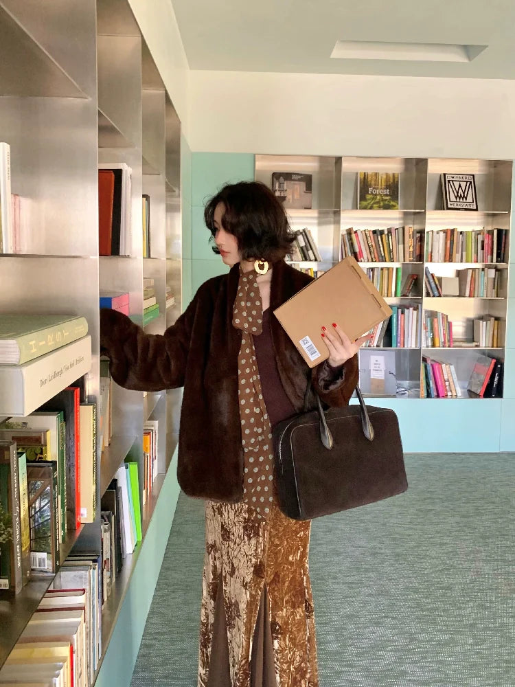 Velvet Snow Faux Fur Coat