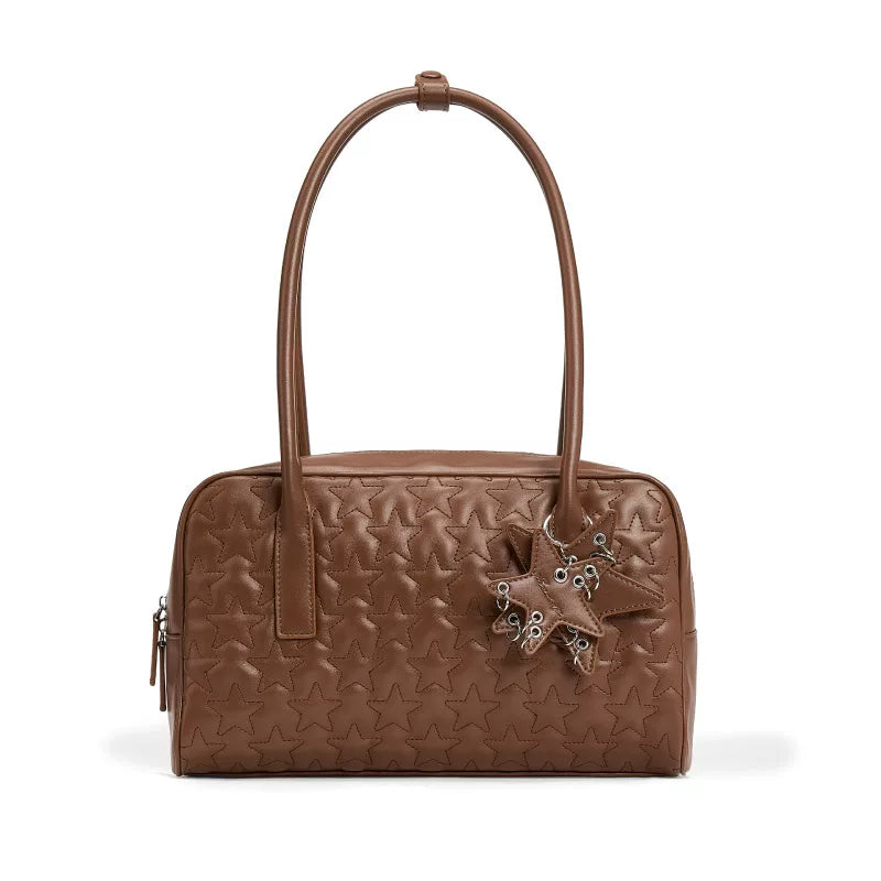 Embossed Star Office Briefcase Tote - Default Title