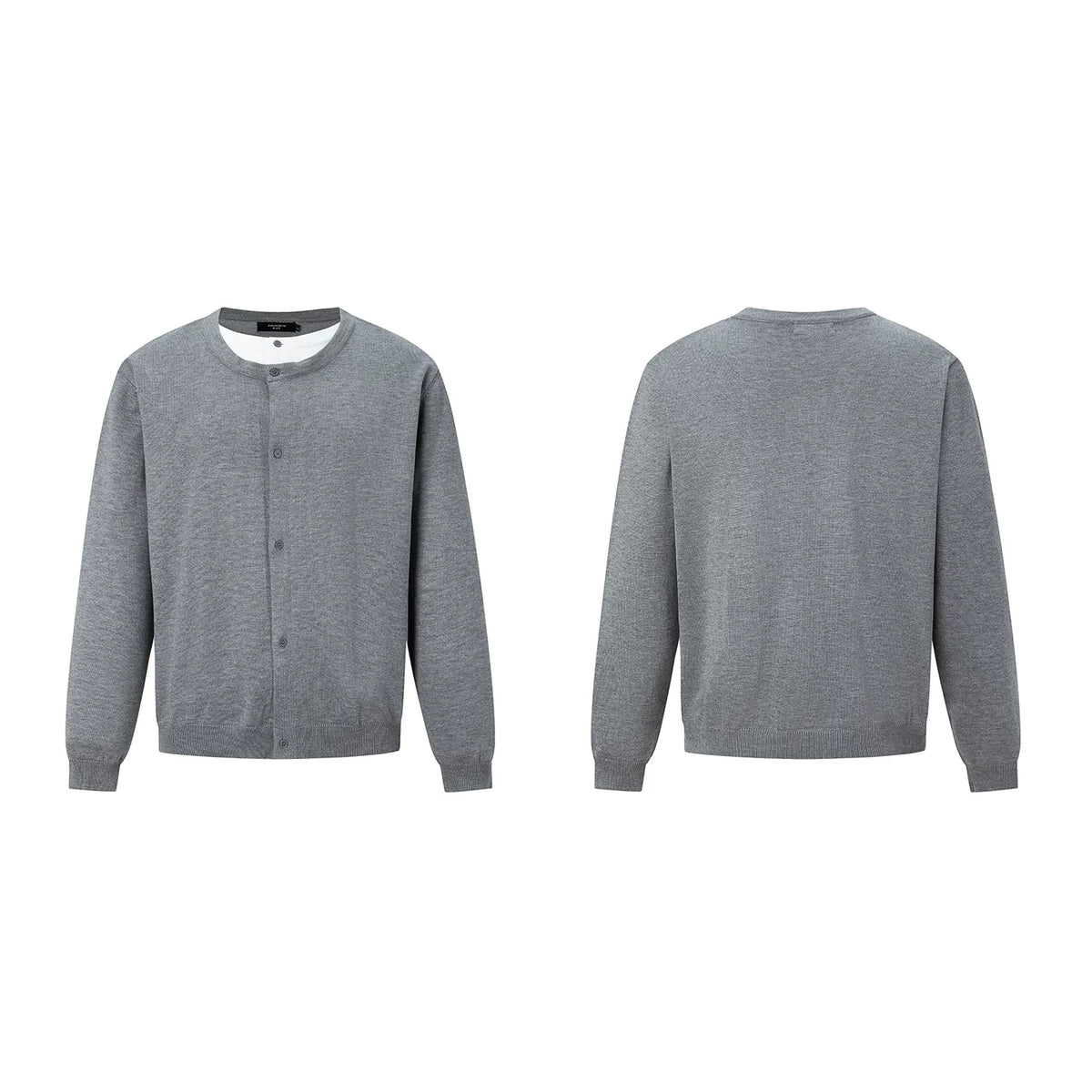 Layered Knit Button Cardigan Tee