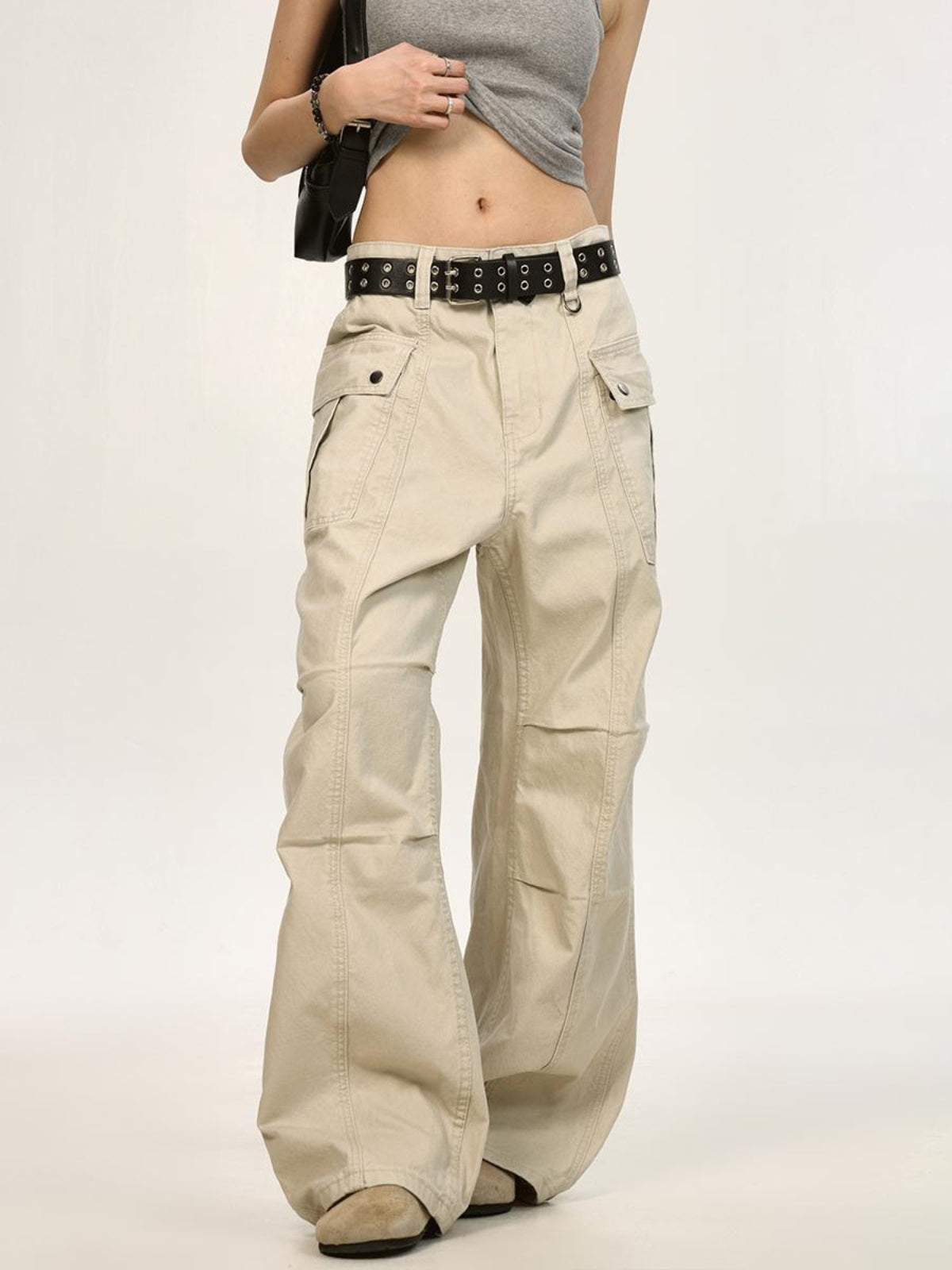 Relaxed Canvas Cargo Pants