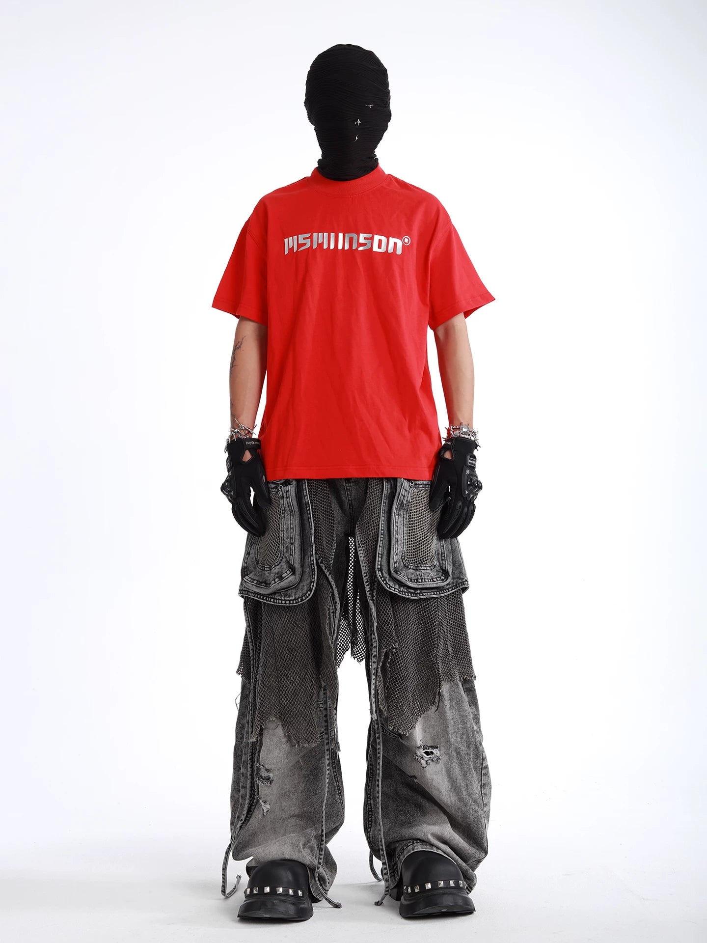 Abyss Mesh Layered Jeans