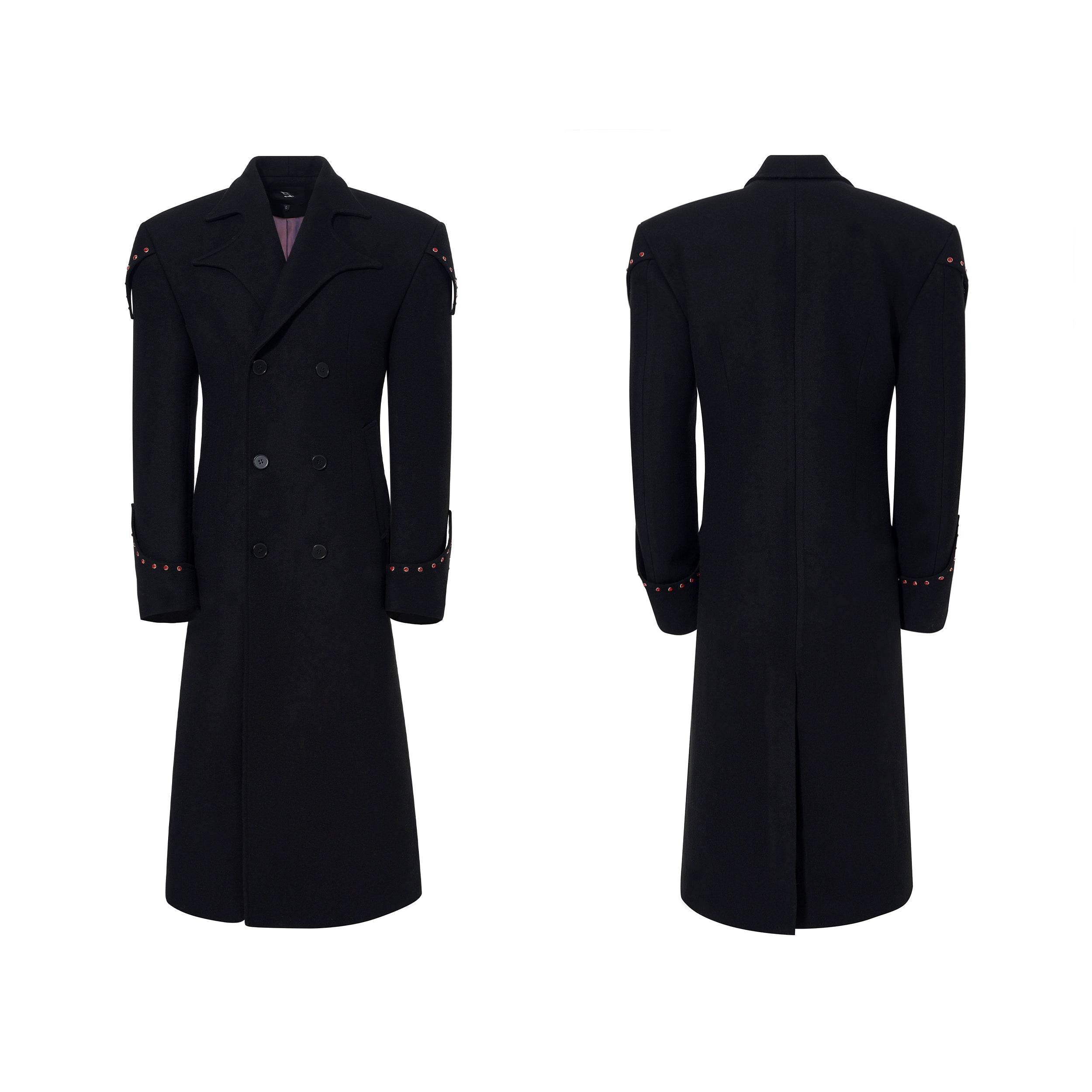 Obsidian Regent Studded Long Coat