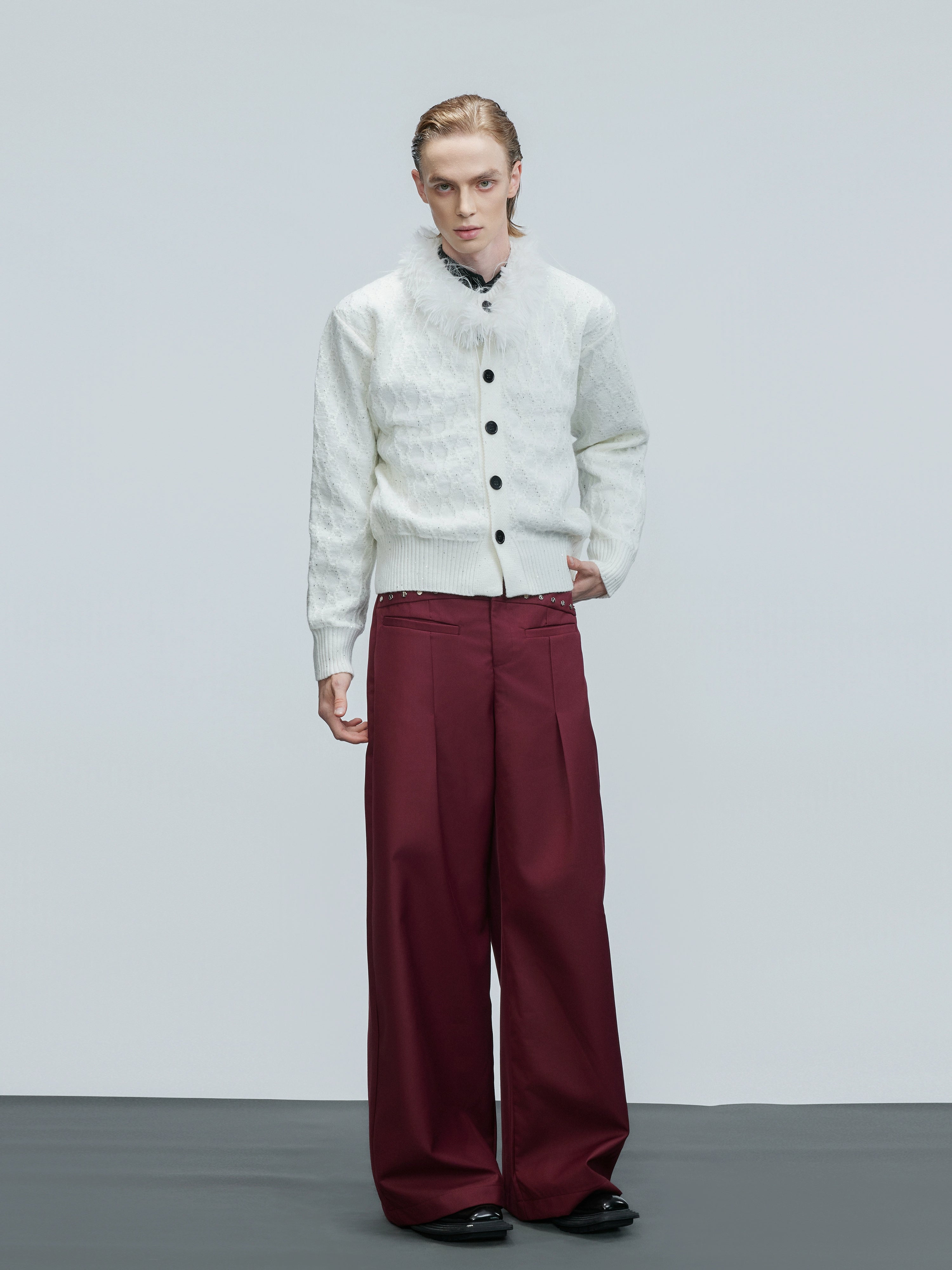 Feather Frost Cable Knit Cardigan