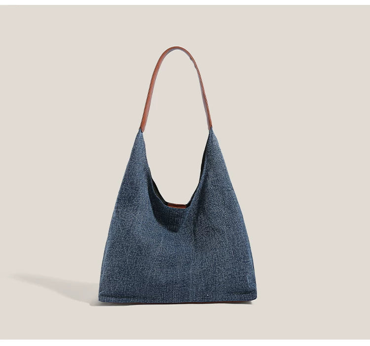 Indigo Linen City Hobo