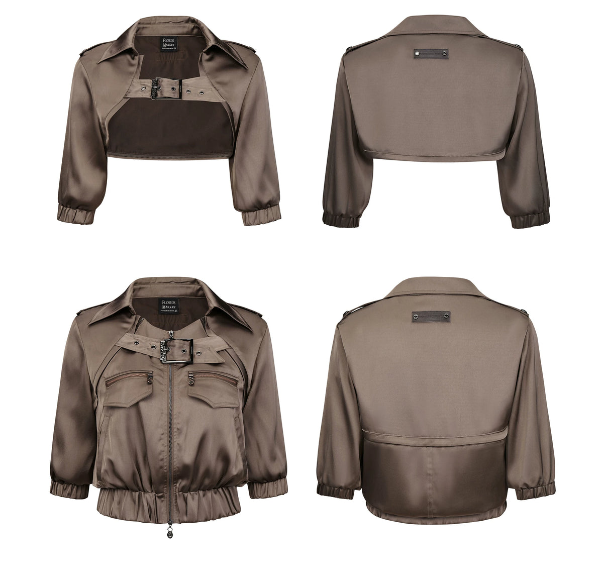 Rogue Buckle Cropped Utility Jacket