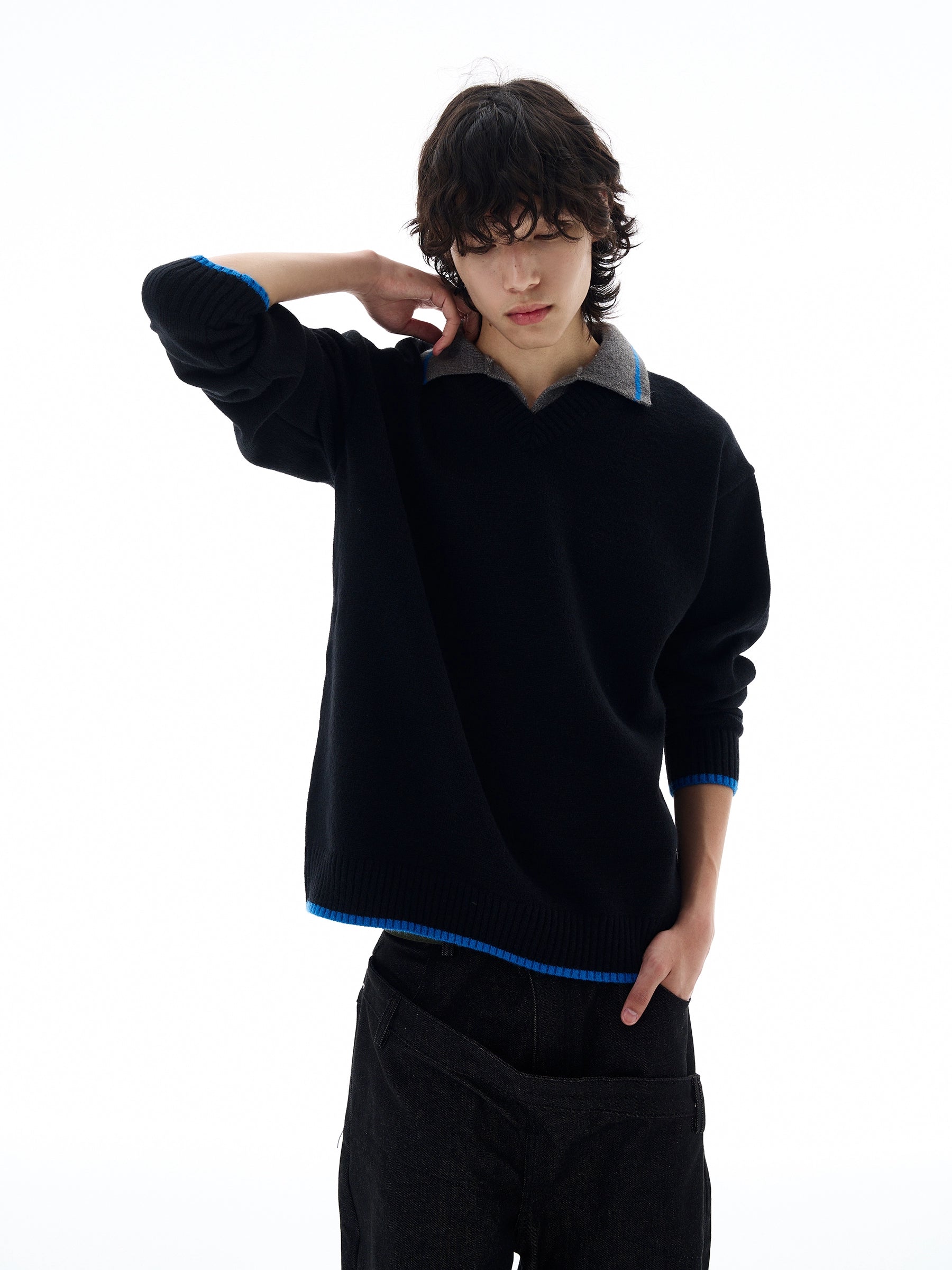 Midnight Edge Collar Sweater