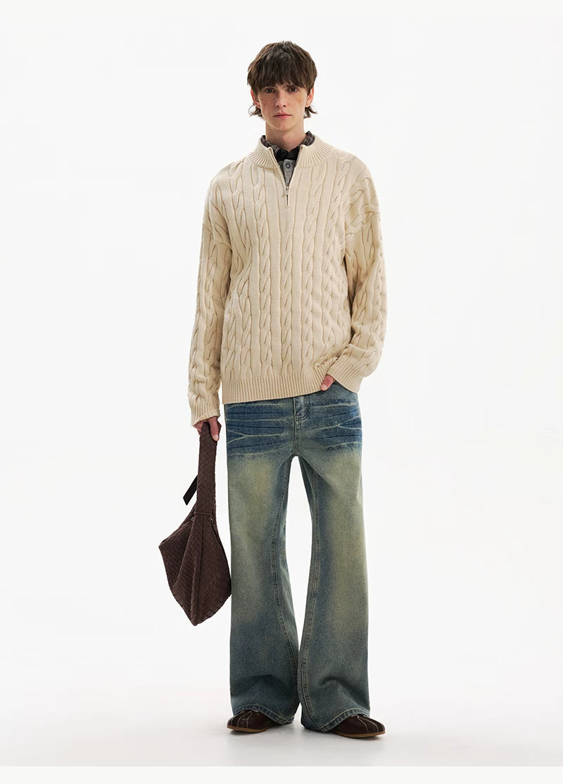 Stonebraid Half-Zip Knit