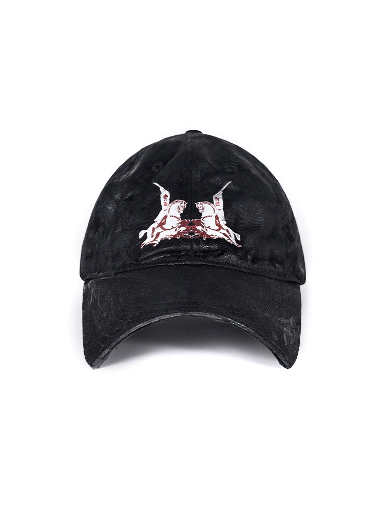 Black Graphic Baseball Cap