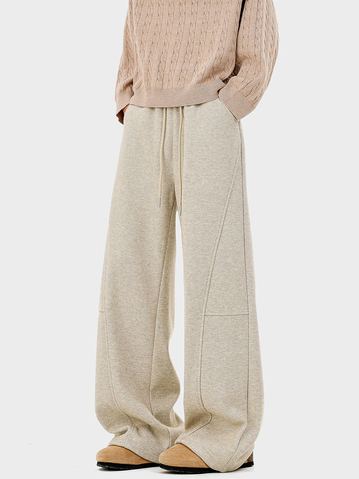 Hearthstone Herringbone Cuffed Trousers