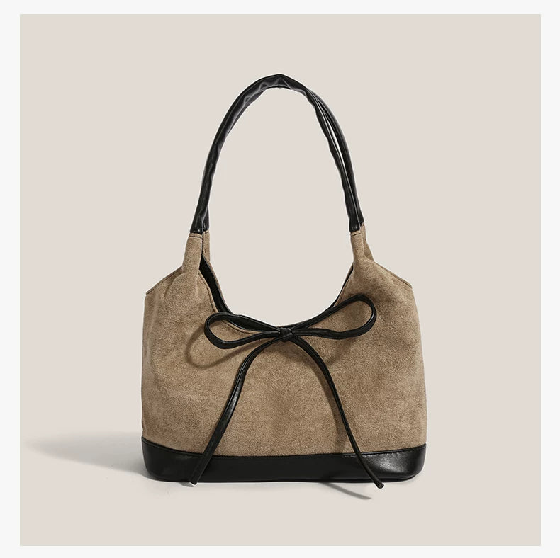 Velvet Bow Shoulder Bag