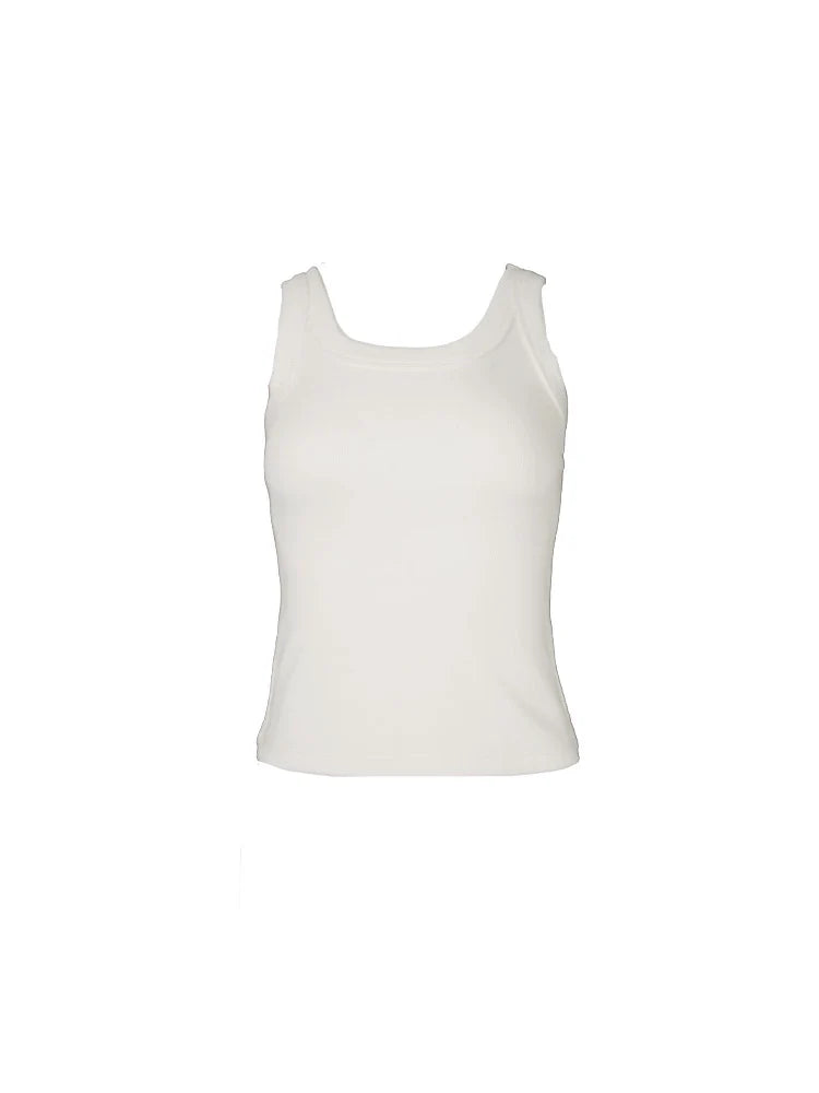 Retro Summer Slim-Fit Ribbed Tank Top