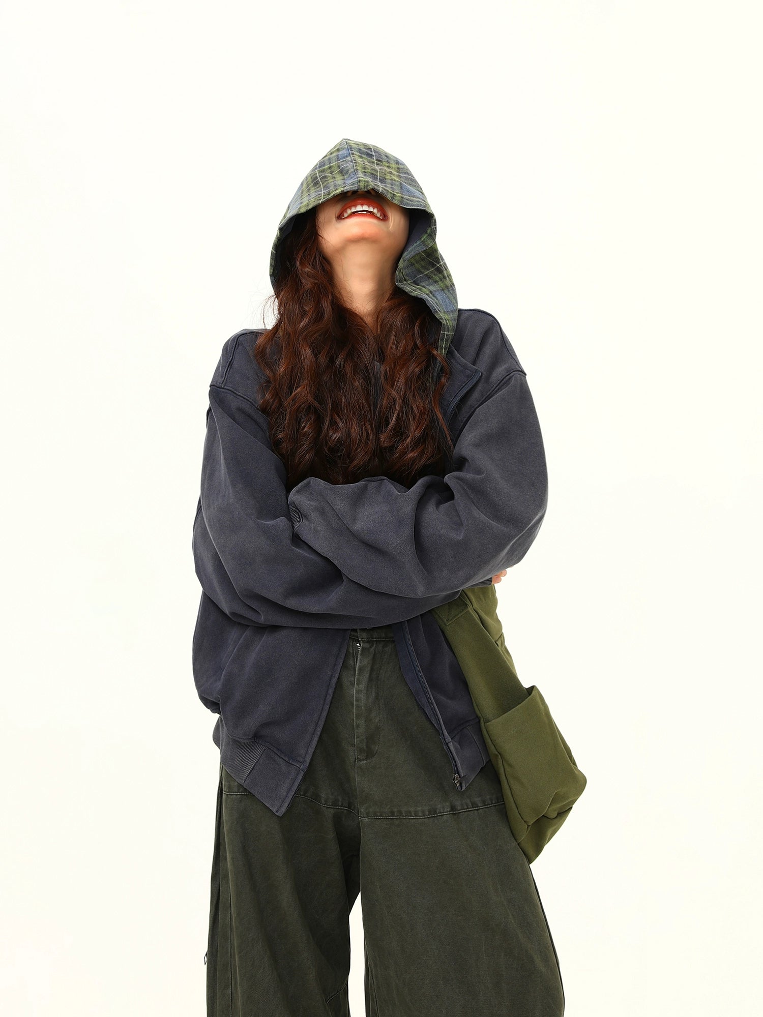 Basic Navy Zip-Up Hoodie