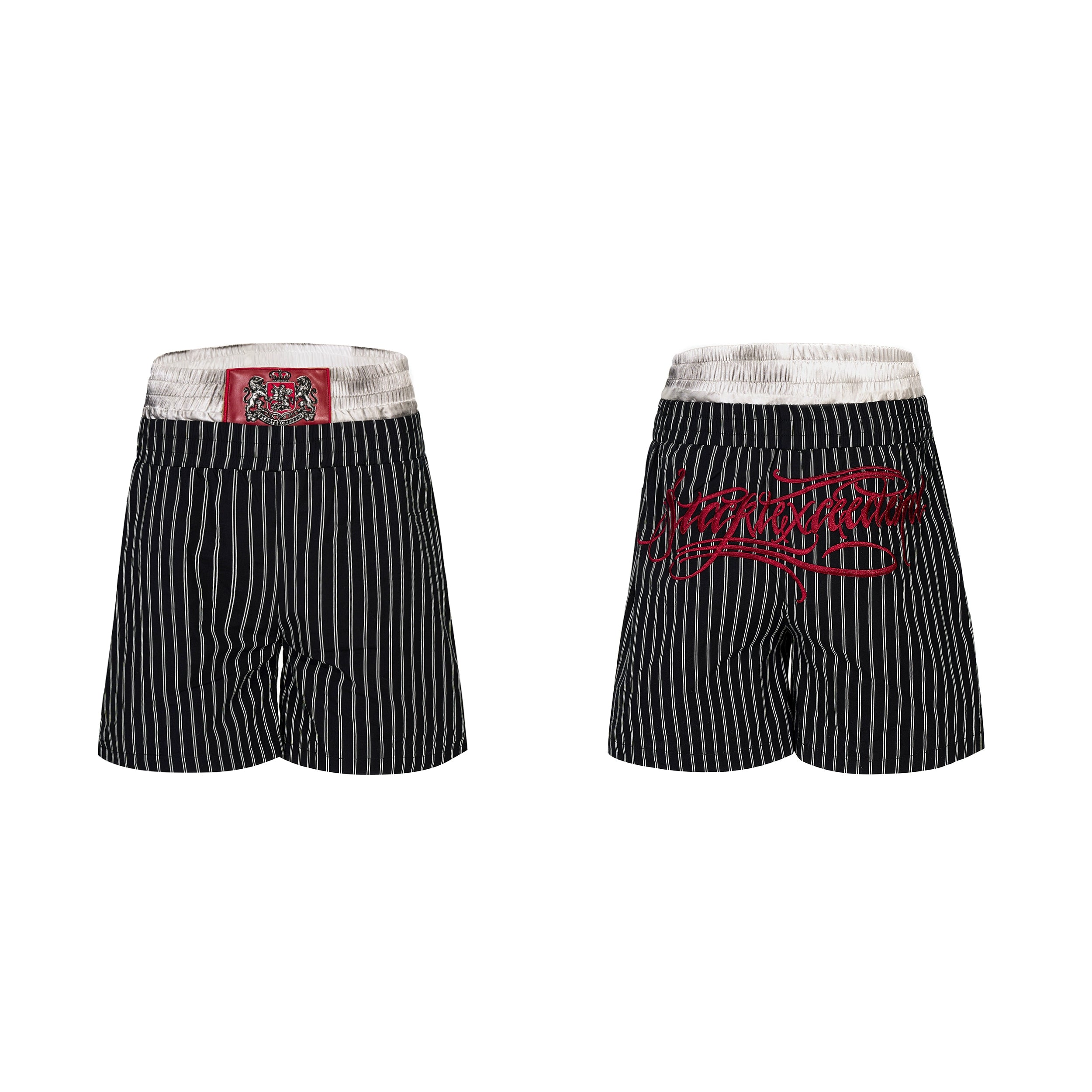 Pinstripe Royale Crest Boxer Shorts