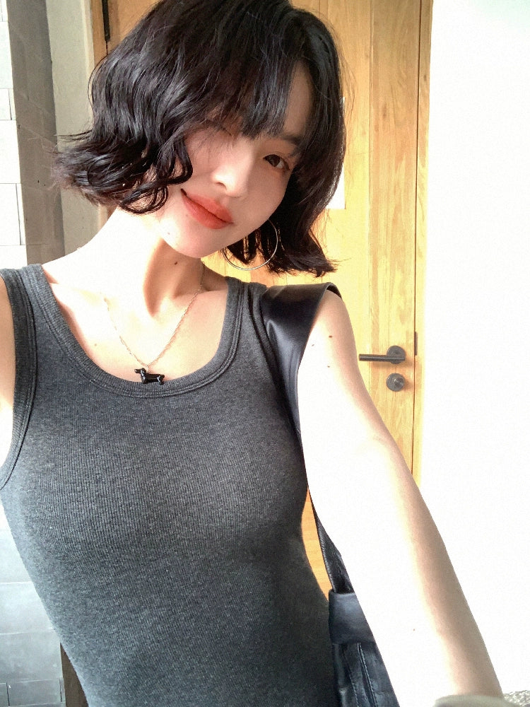 French Vintage Sleeveless Fitted Maxi Dress