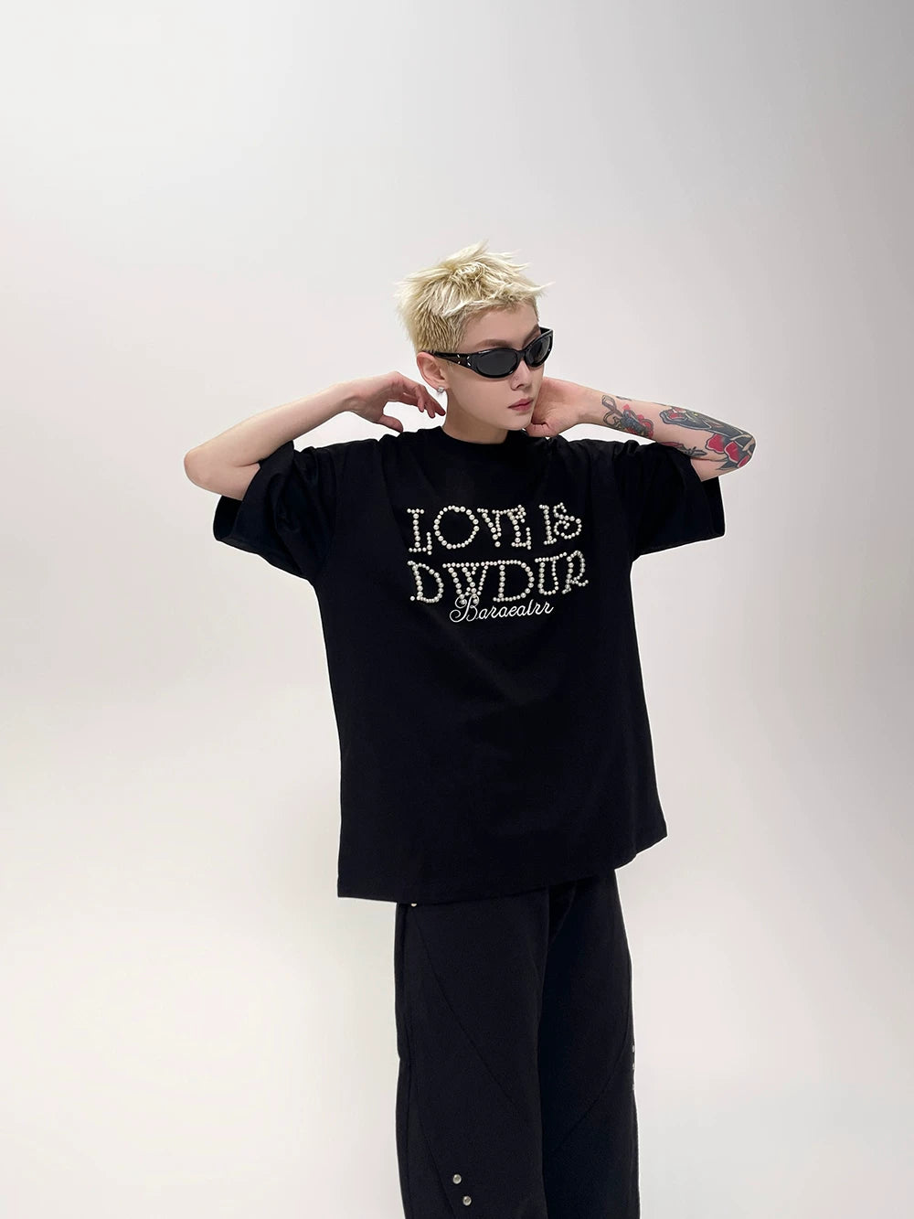 Love Is Dydup Pearl Lettering Tee