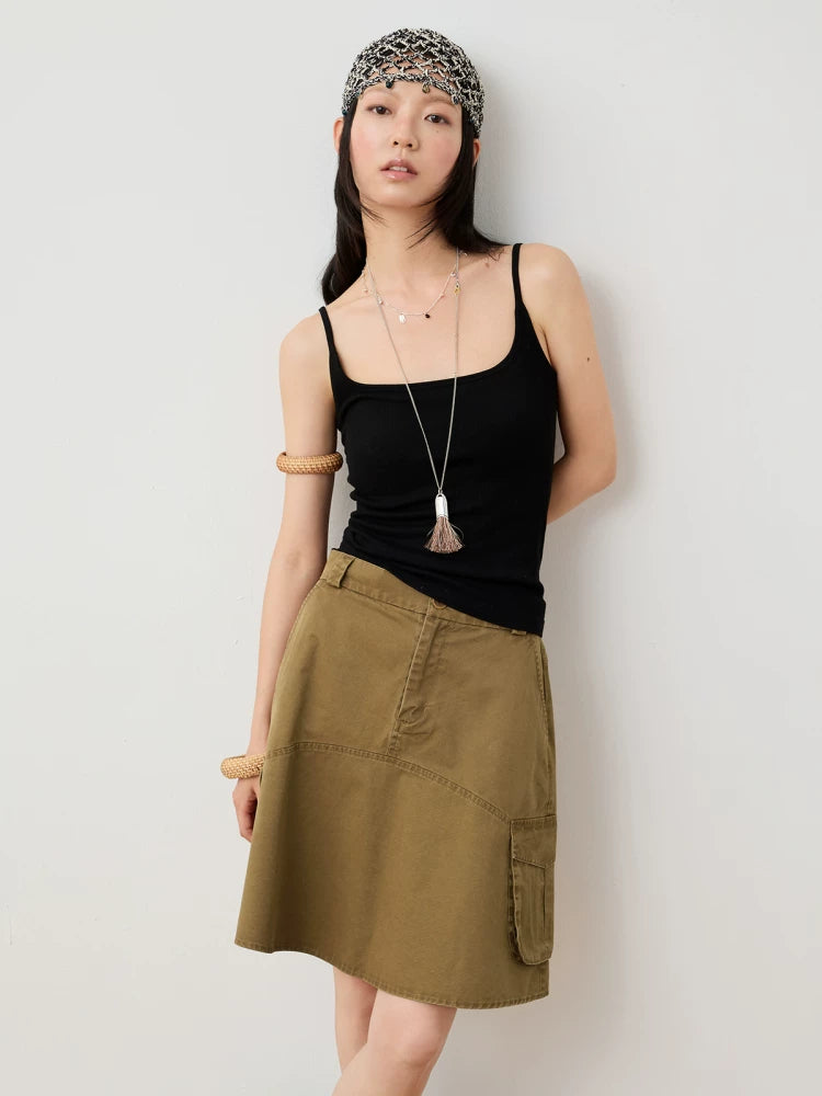 Ribbed Strap Cami Top