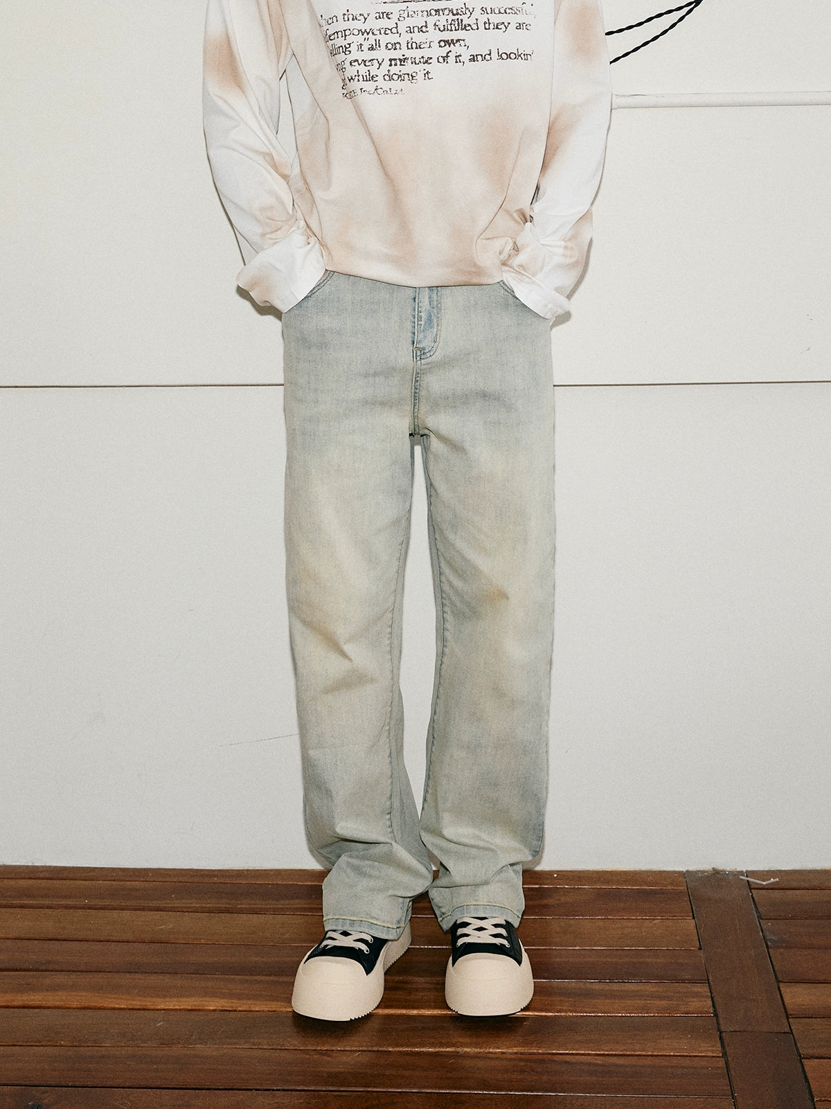 Vintage Light Wash Straight-Leg Jeans