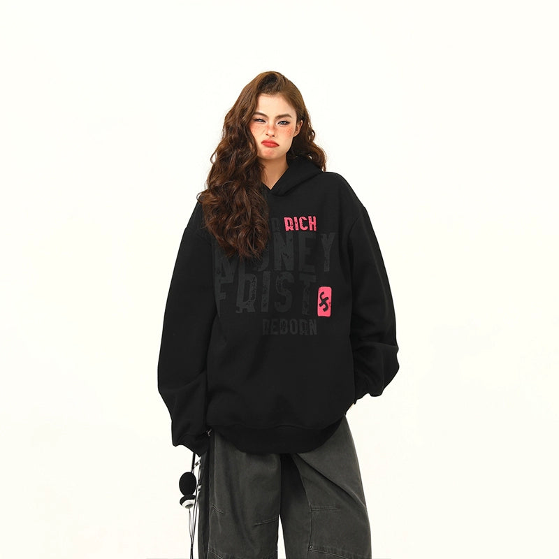 Money Frist Streetwear Black Hoodie