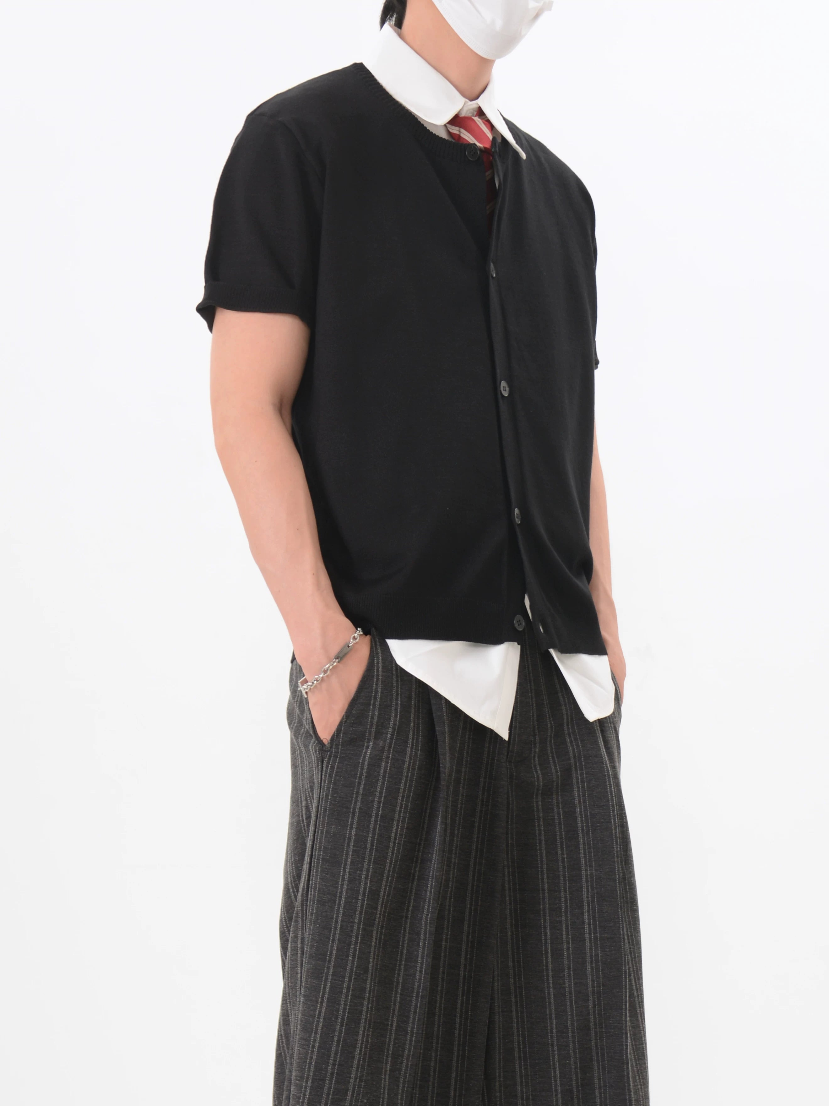 Faux Layered Knit Cardigan