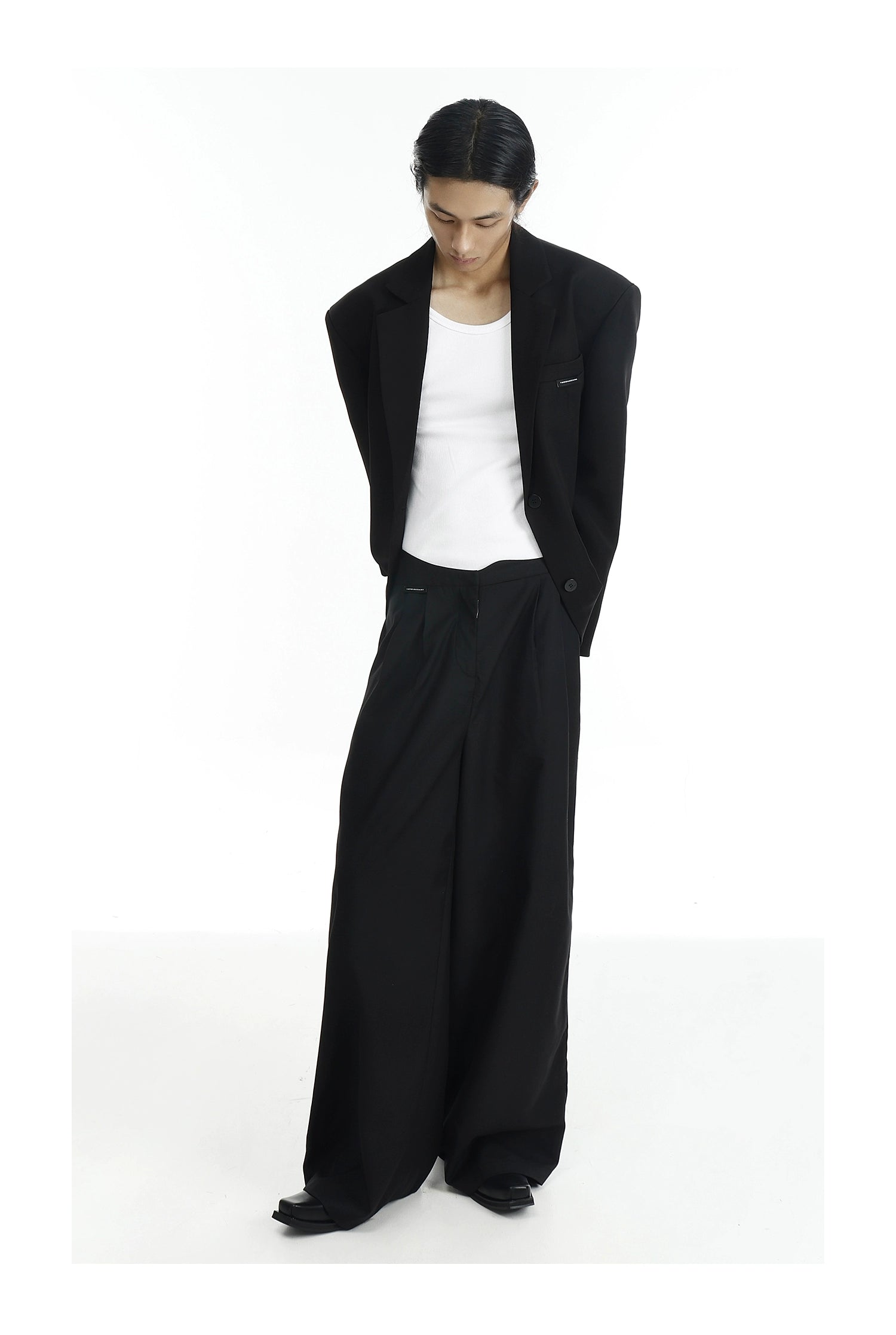 Classic Black Two Button Blazer