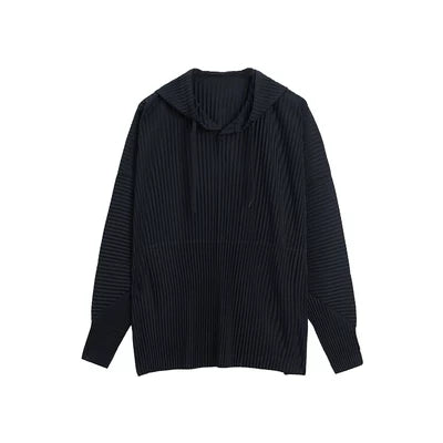 Glacier Wave Pleated Hoodie