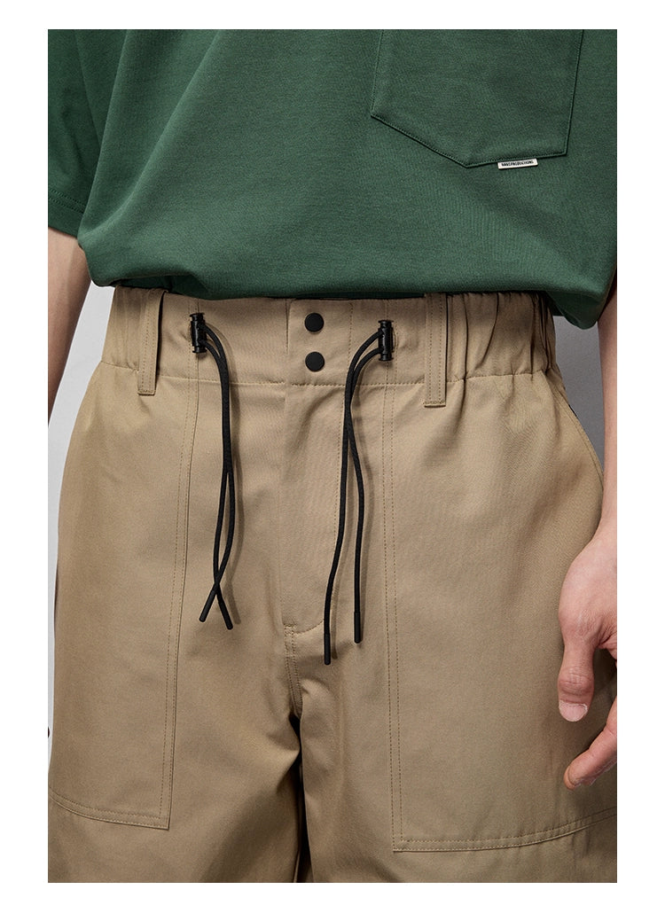 Pantalones cortados/de longitud recta de corte recto ancho