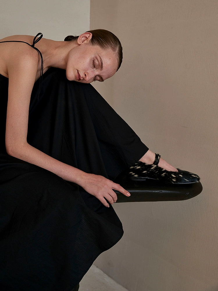 Haircalf Mary Jane Flat