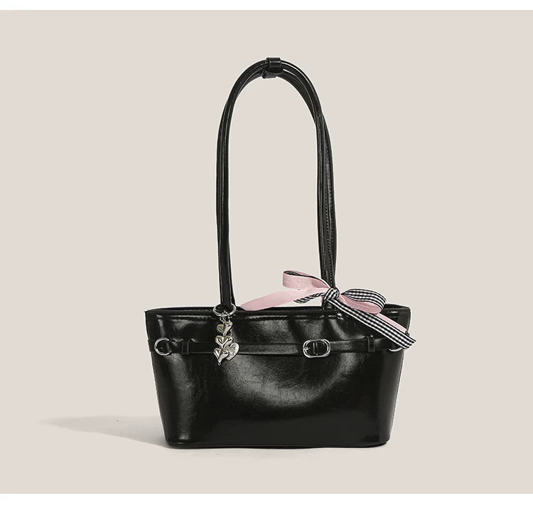 Cherry Picnic Ribbon Baguette Bag