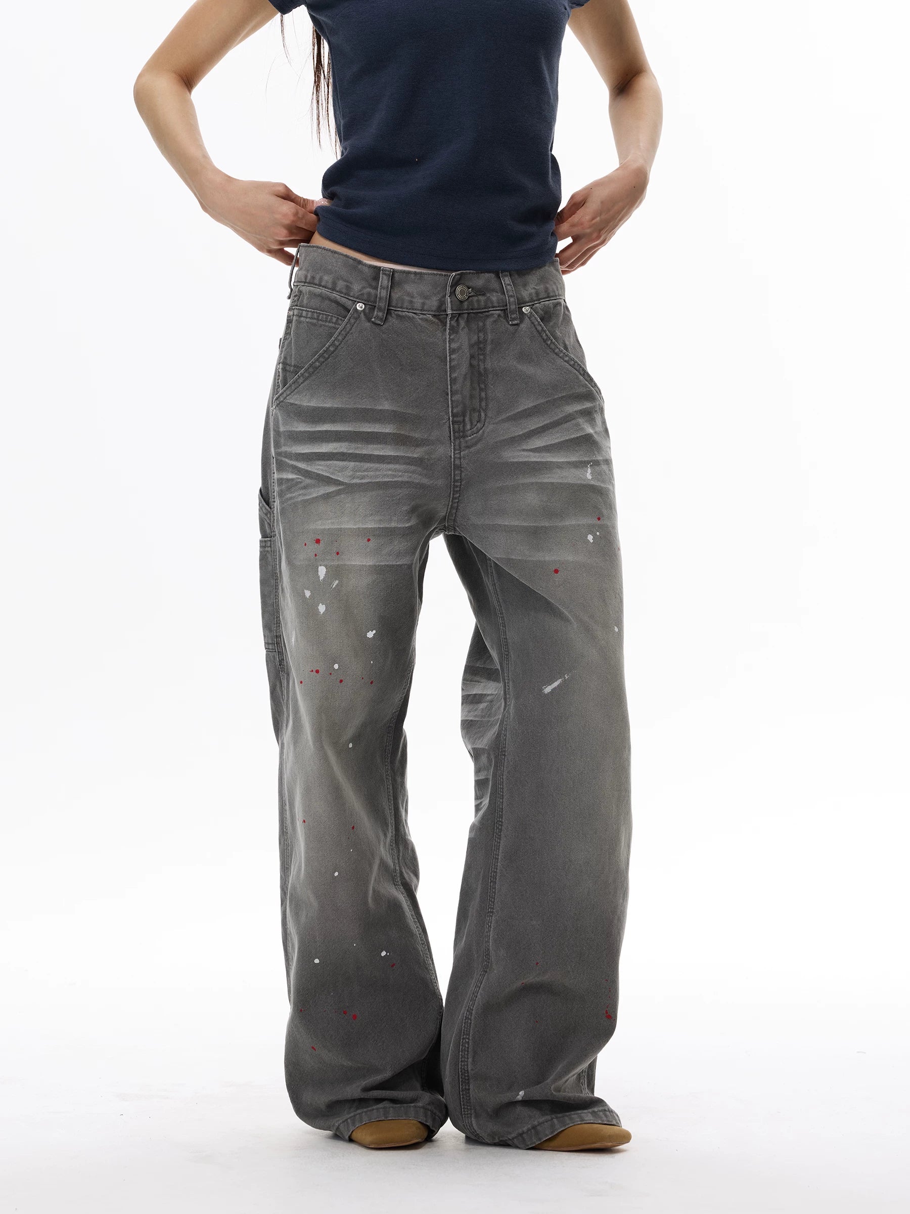 Workshop Mist Paint-Splatter Jeans