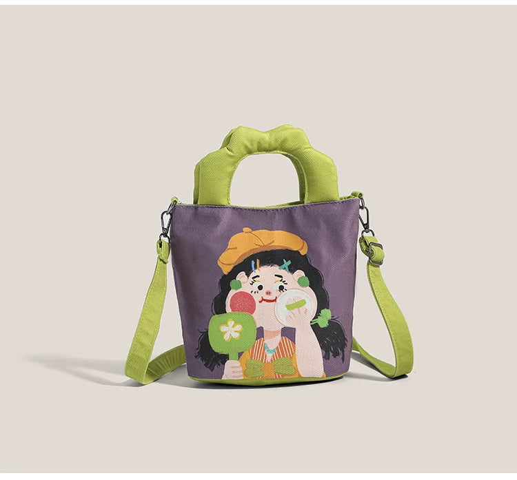Giggles & Bows Cartoon Tote