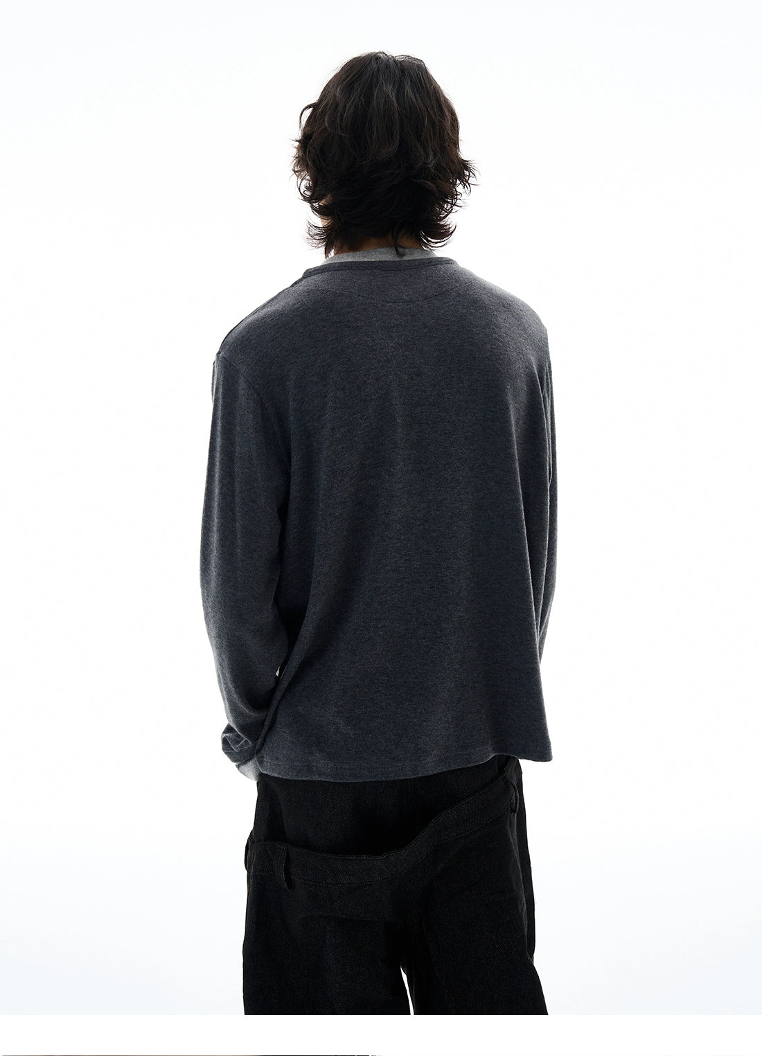 Contrast Henley Long Sleeve