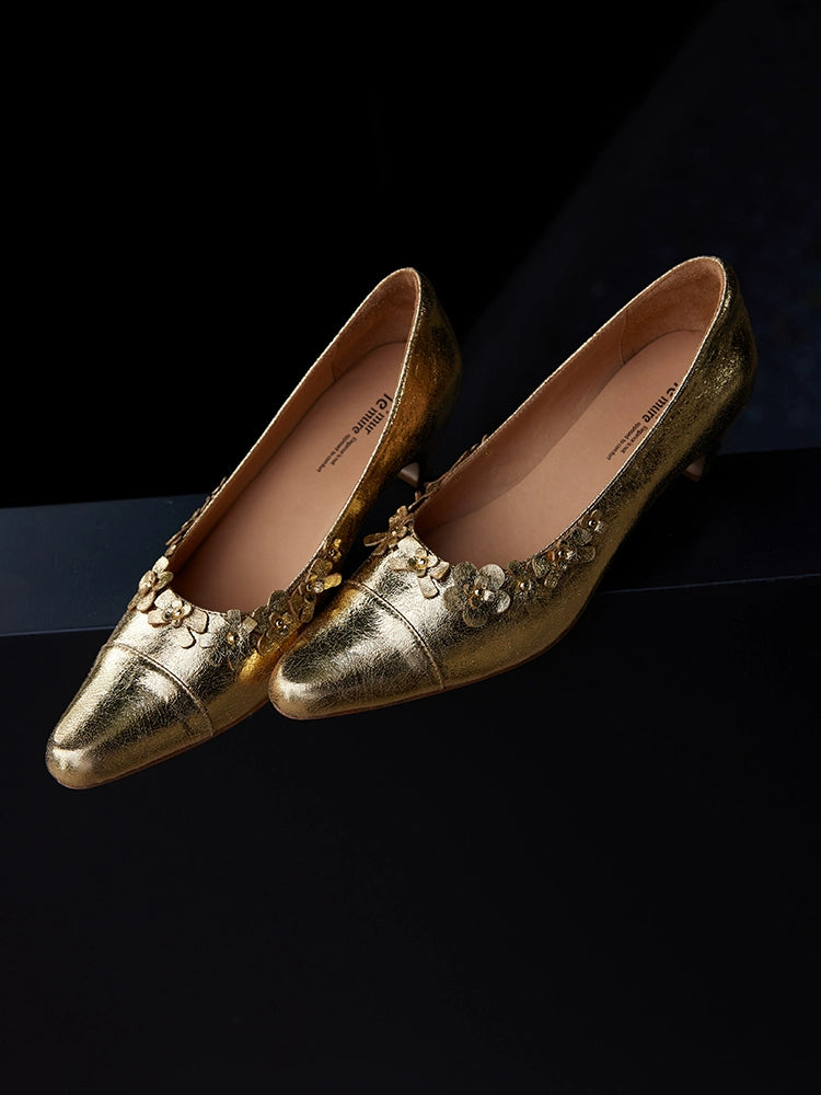Floral Embellished Pumps